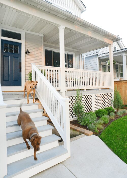 It Only Took Us a Year: Painting the Exterior Stairs - Yellow Brick Home