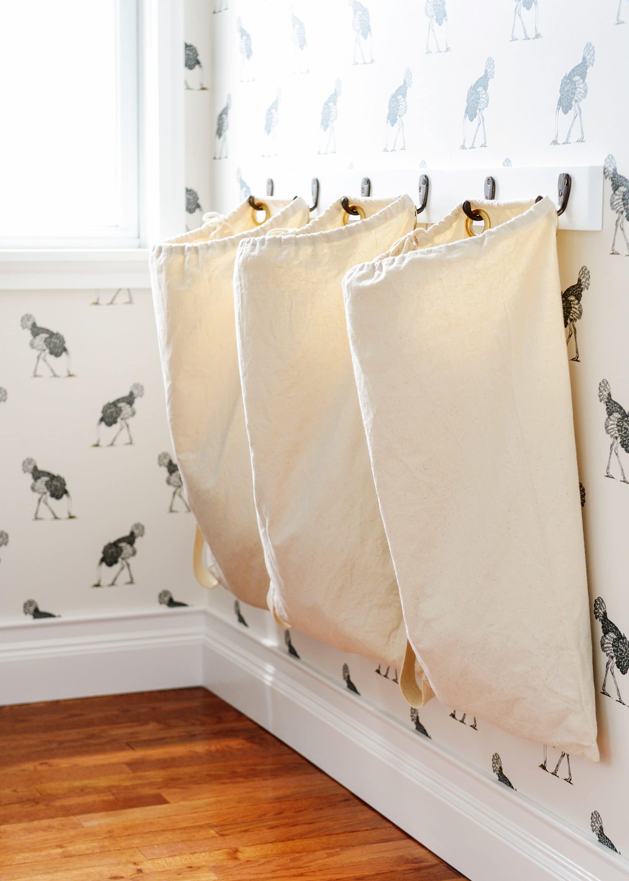 The finished result! | A DIY Laundry Sorter Solution, via Yellow Brick Home