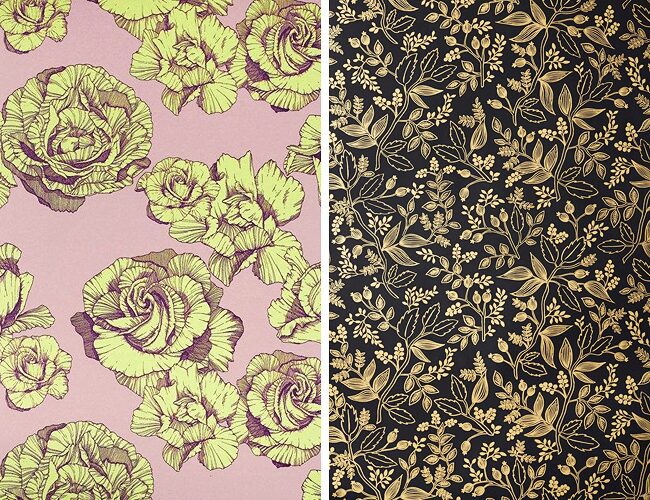 Rose Powder Puff by Abigail Ryan // Queen Anne by Rifle Paper Co.