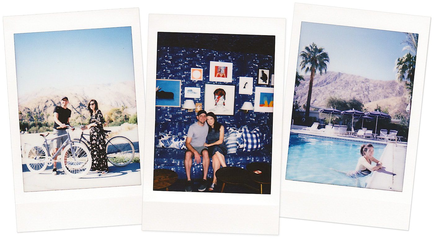 3 Instax photos taken in Palm Springs | Our goals for 2020, the best is yet to come! via Yellow Brick Home