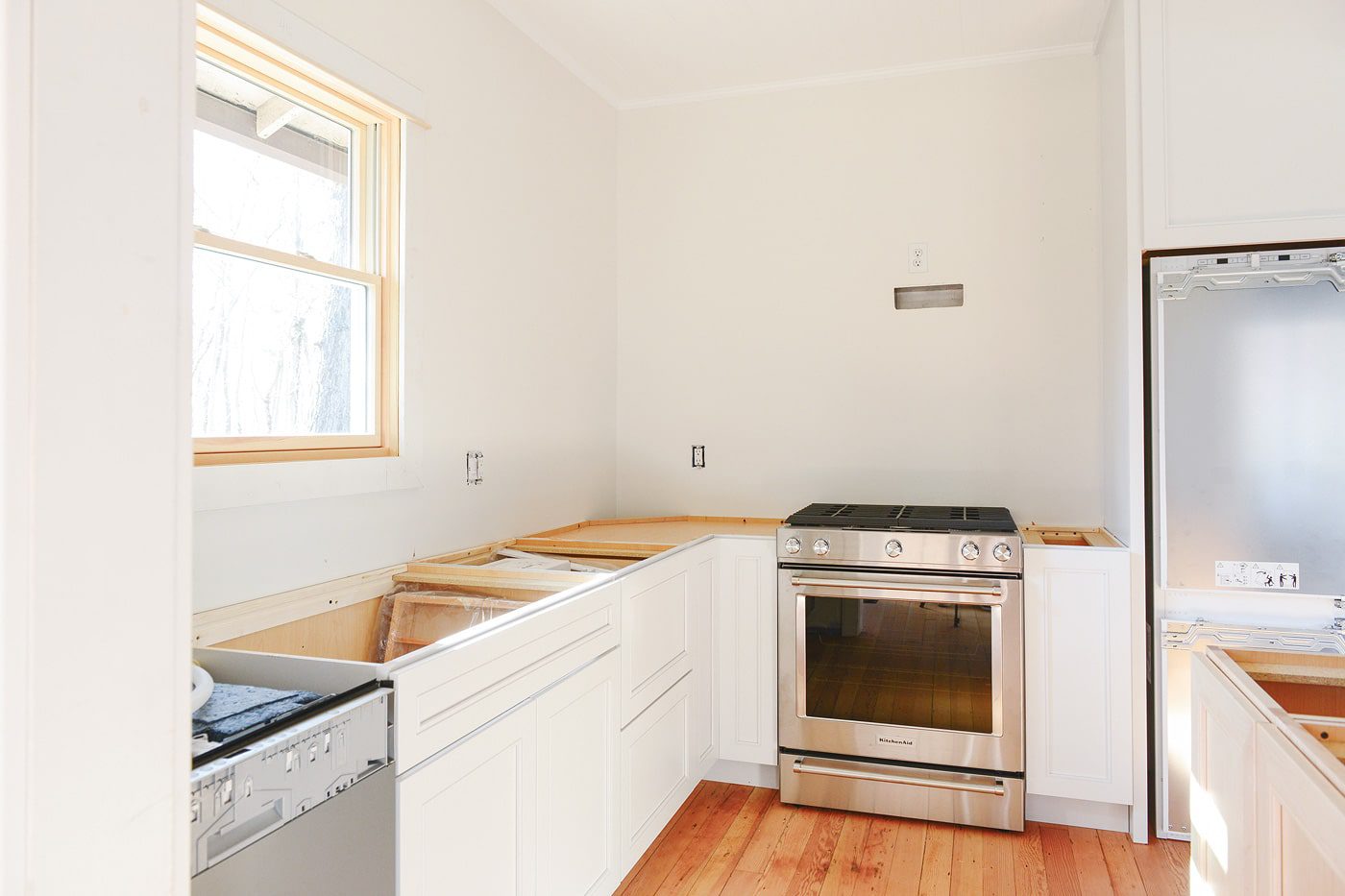 Kitchen + Mudroom Progress: The Cabinets Are In! - Yellow Brick Home