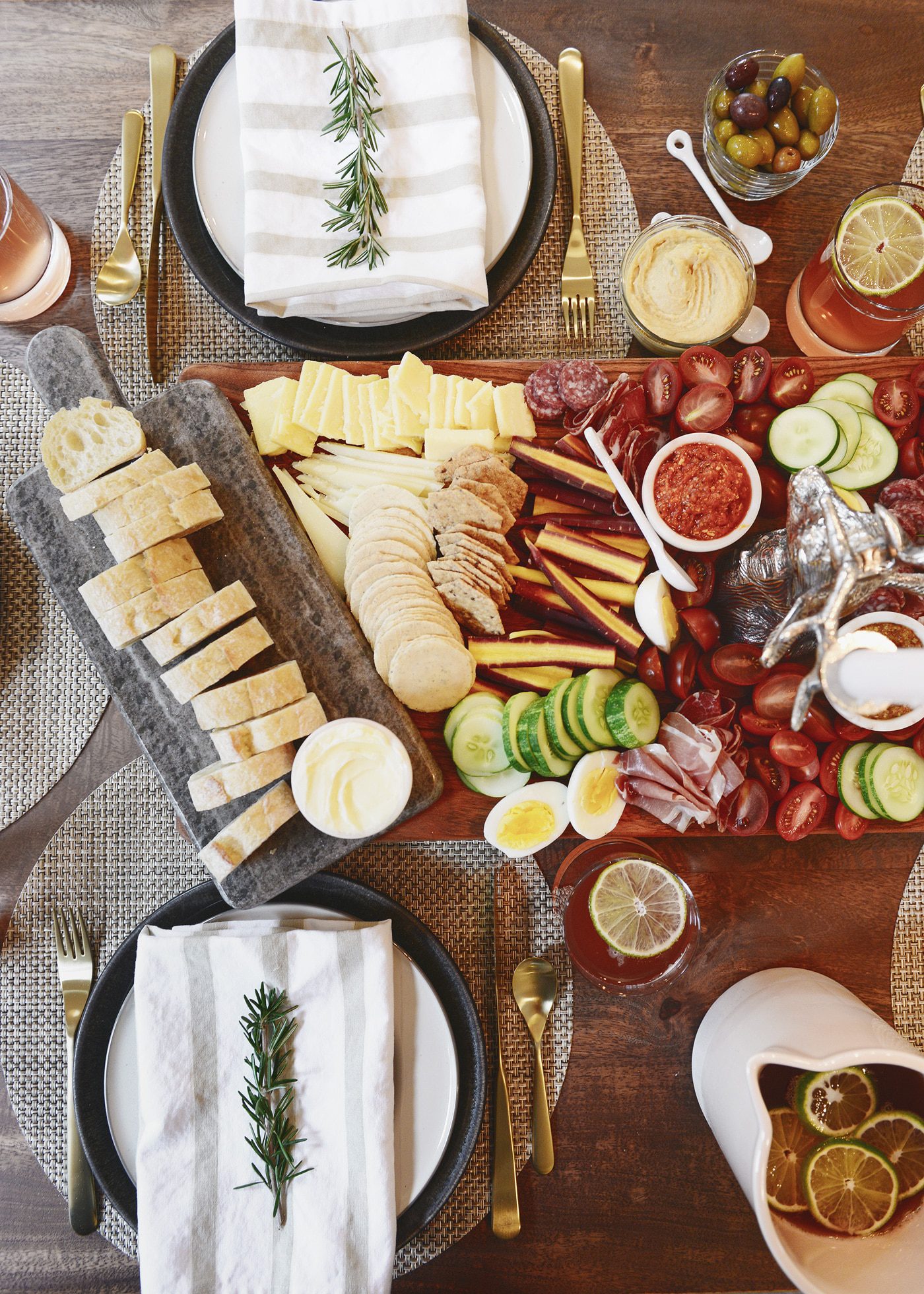 Host the holidays with a colorful charcuterie board! via Yellow Brick Home
