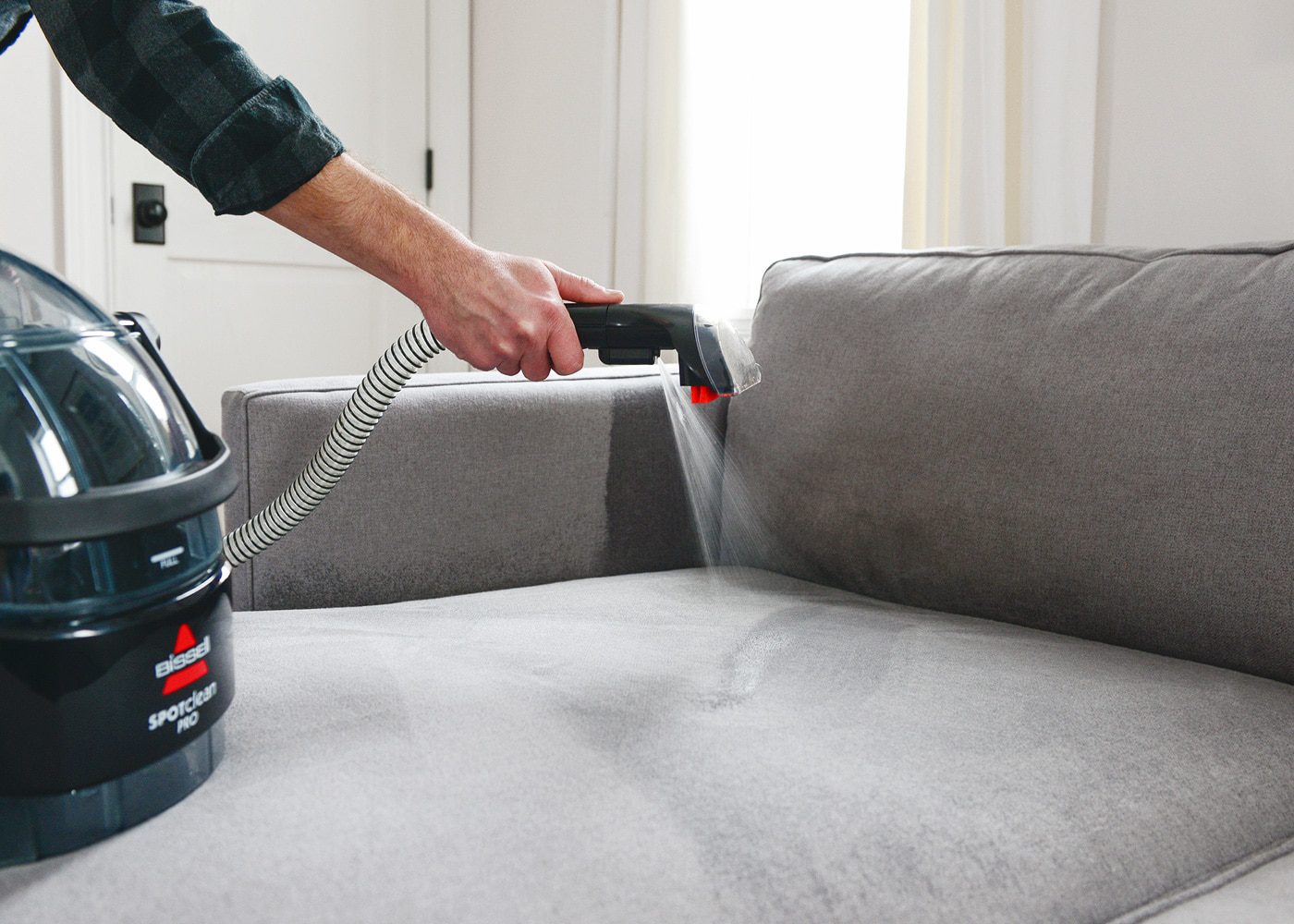 How we clean our upholstered furniture // via Yellow Brick Home