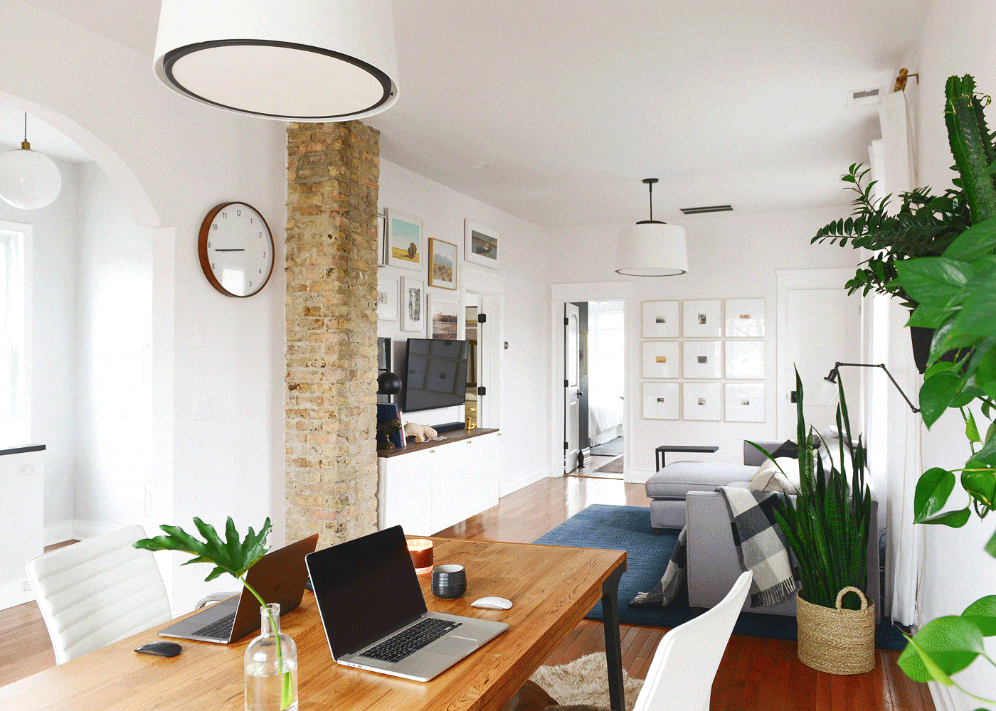 how we added recessed lighting to our home office | via Yellow Brick Home