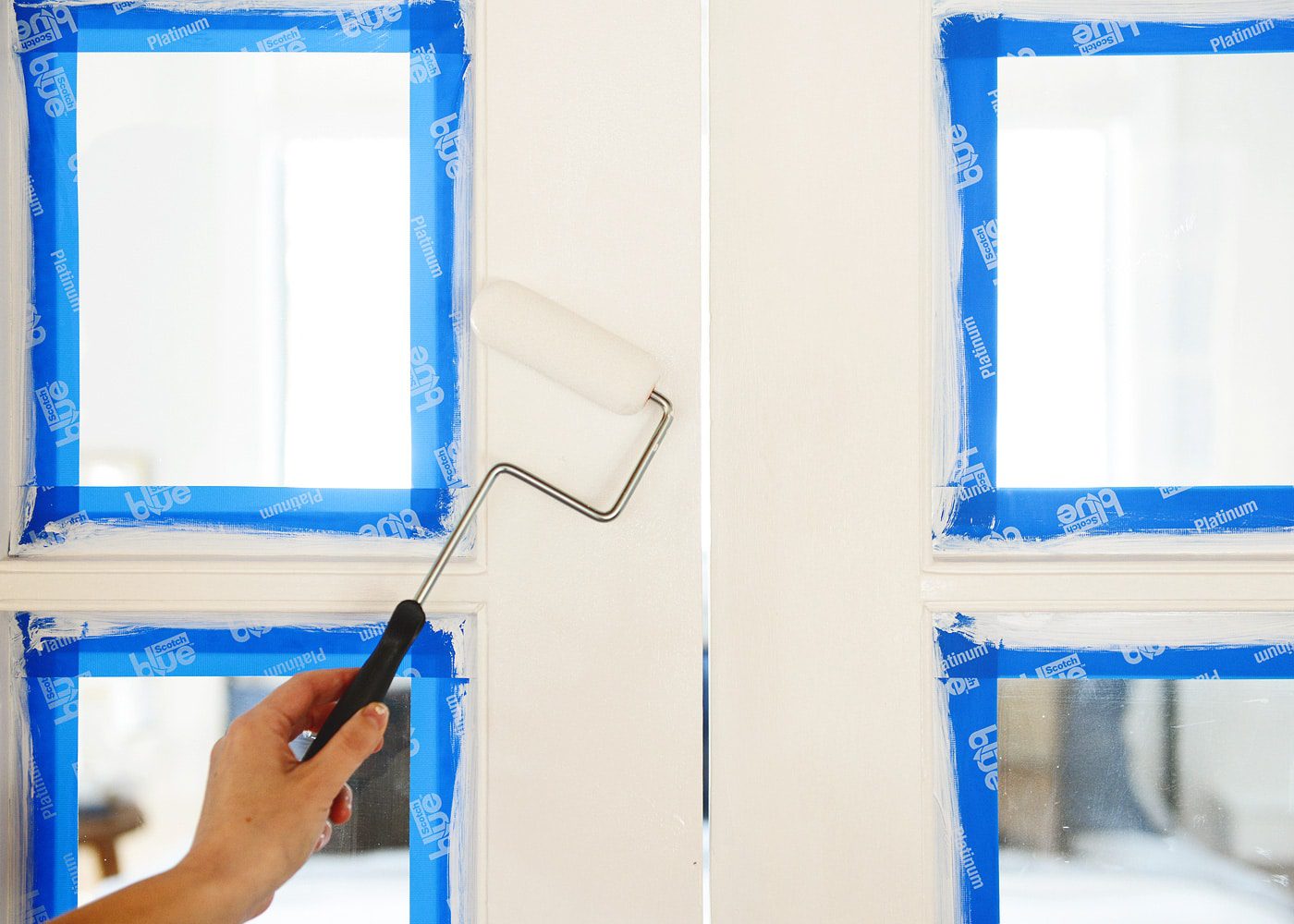 How to repair and paint French Doors | via Yellow Brick Home