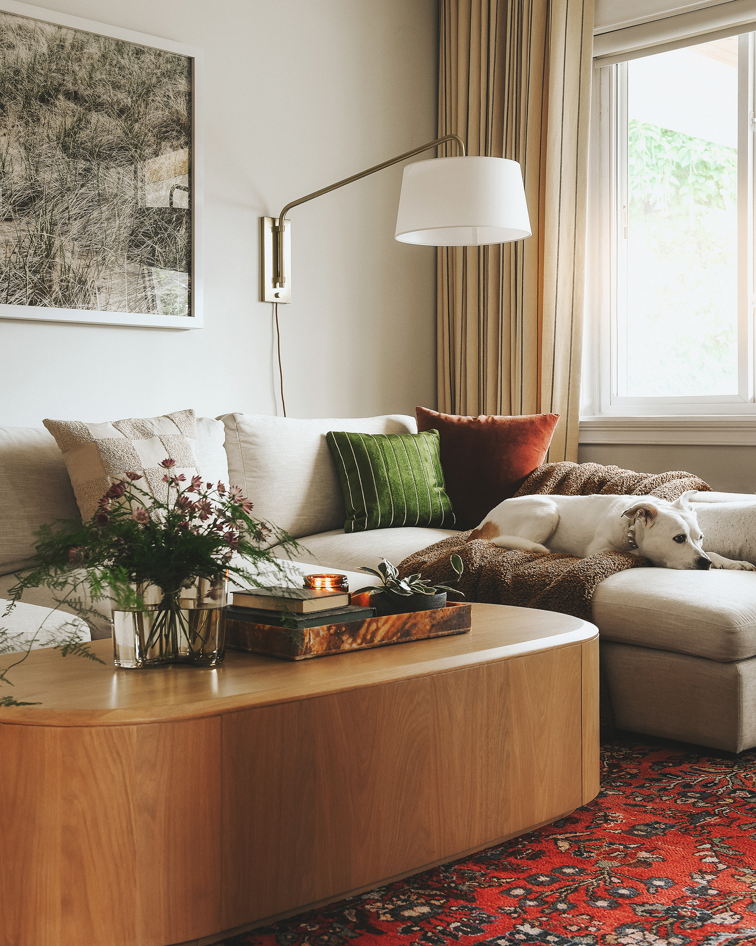 Our Chicago living room. The last time you'll see it like this! // via Yellow Brick Home