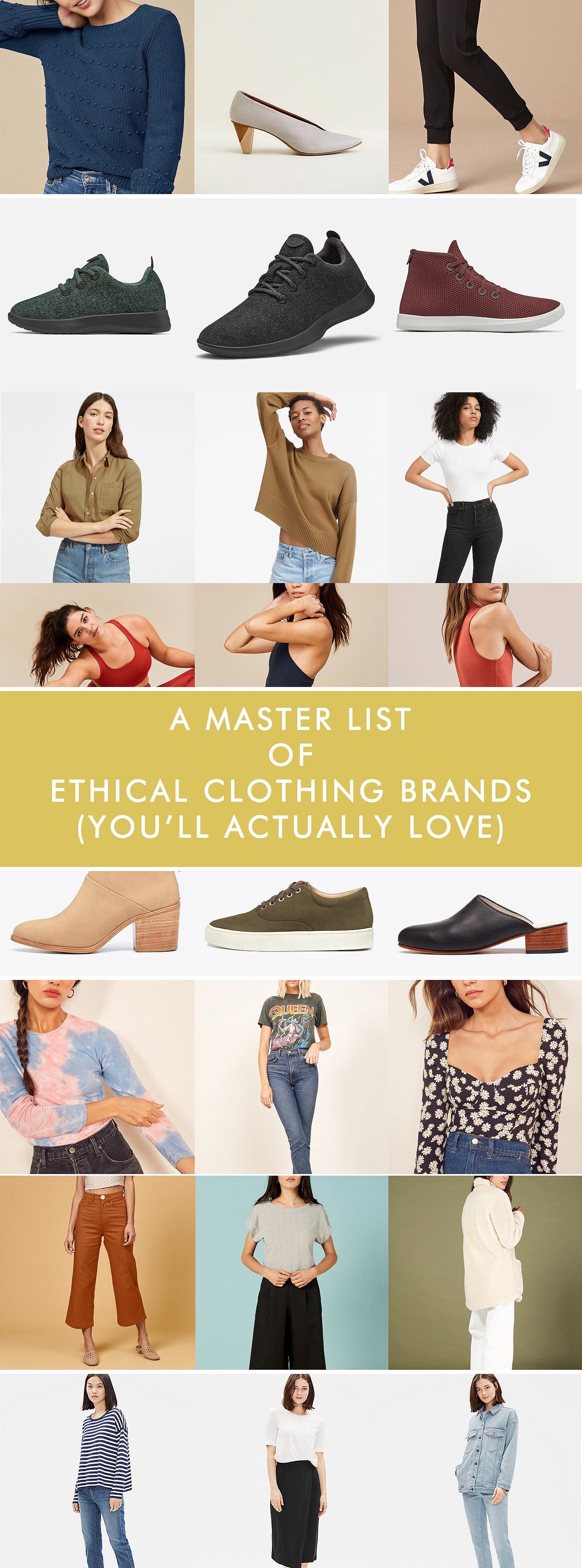 A list of ethical clothing brands you'll want to support | via Yellow Brick Home