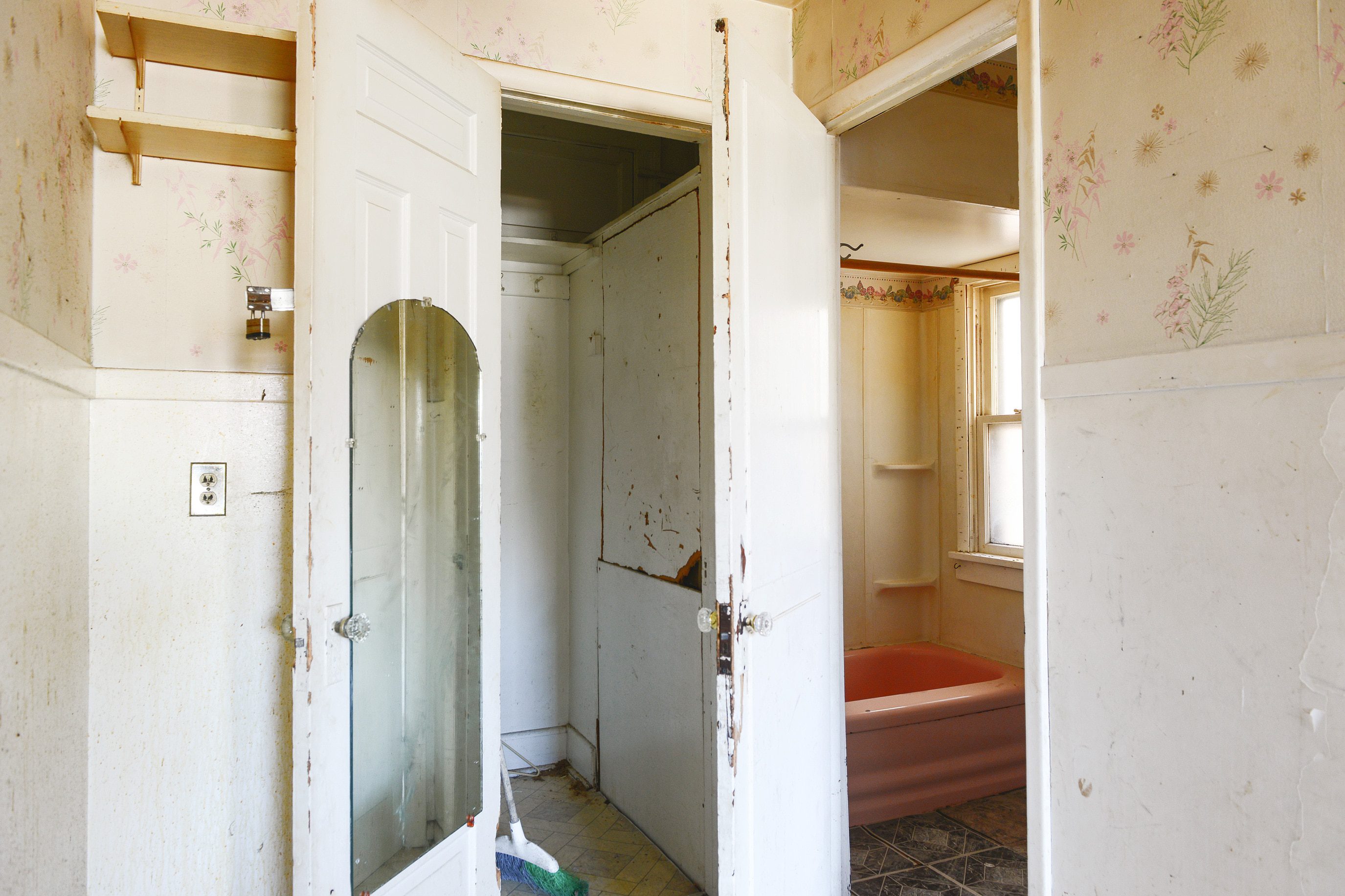 A before photo of the Two Flat | via Yellow Brick Home