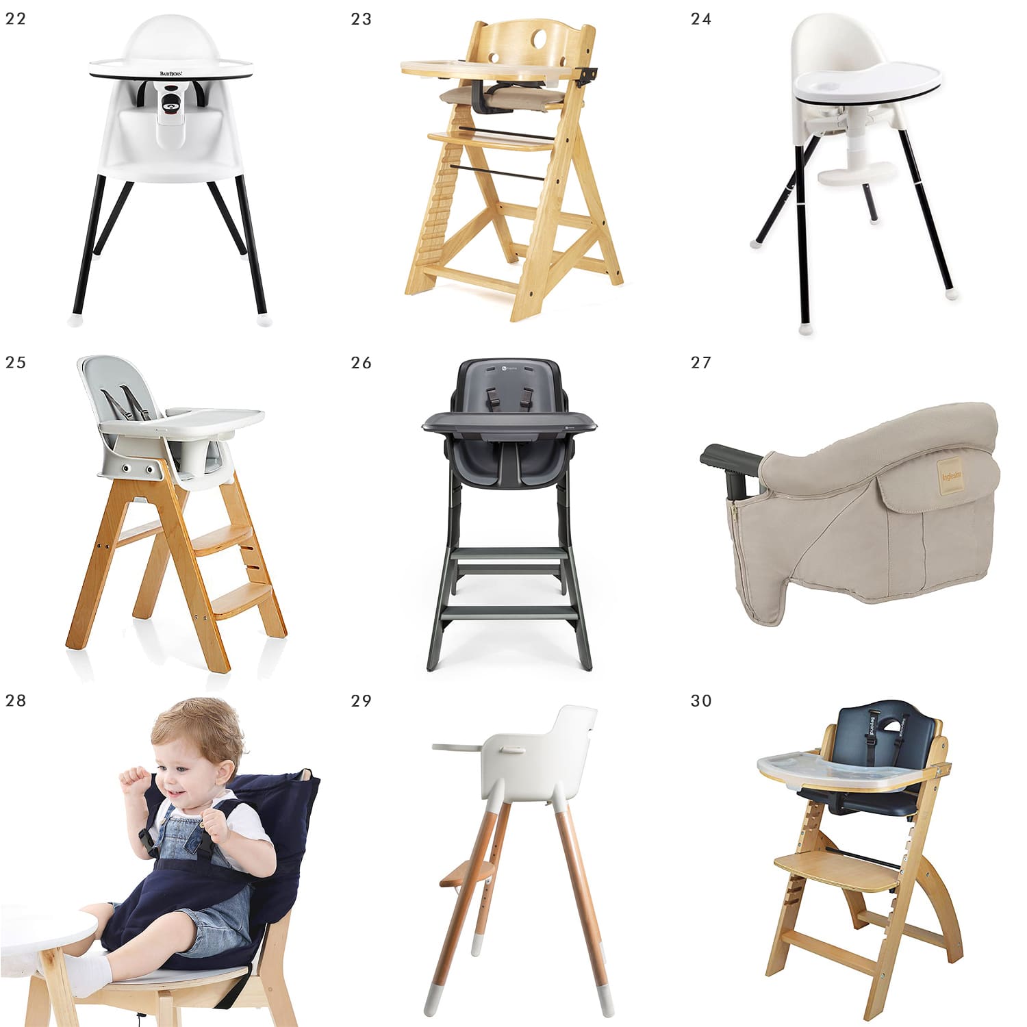 30 Tabletop Items for Kids (That You'll Like, Too) | a round up of attractive toddler friendly tabletop items and high chairs | via Yellow Brick Home