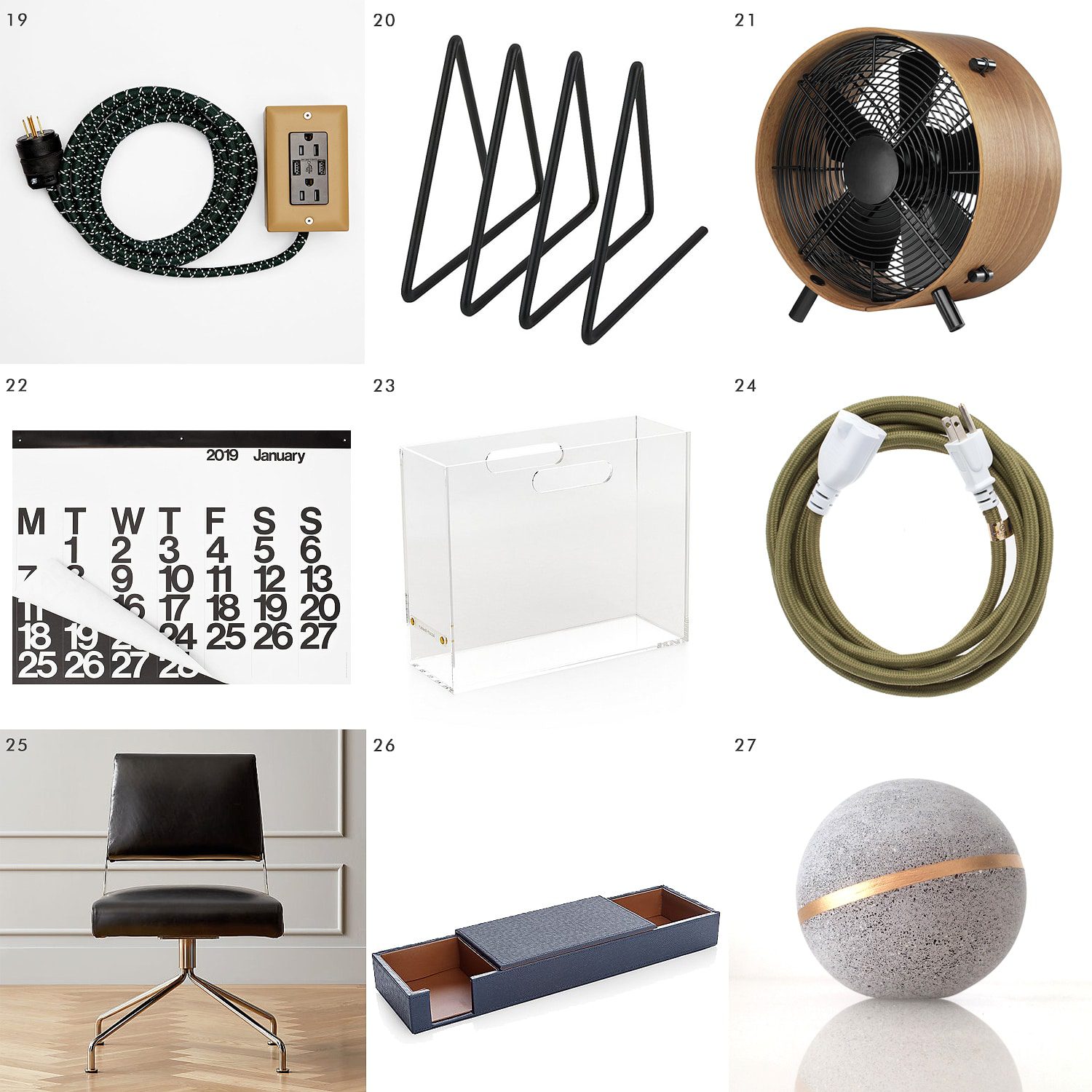 Home office essentials that look good in your home // attractive cord management, chairs, filing cabinets, mail organizers and more // via Yellow Brick Home