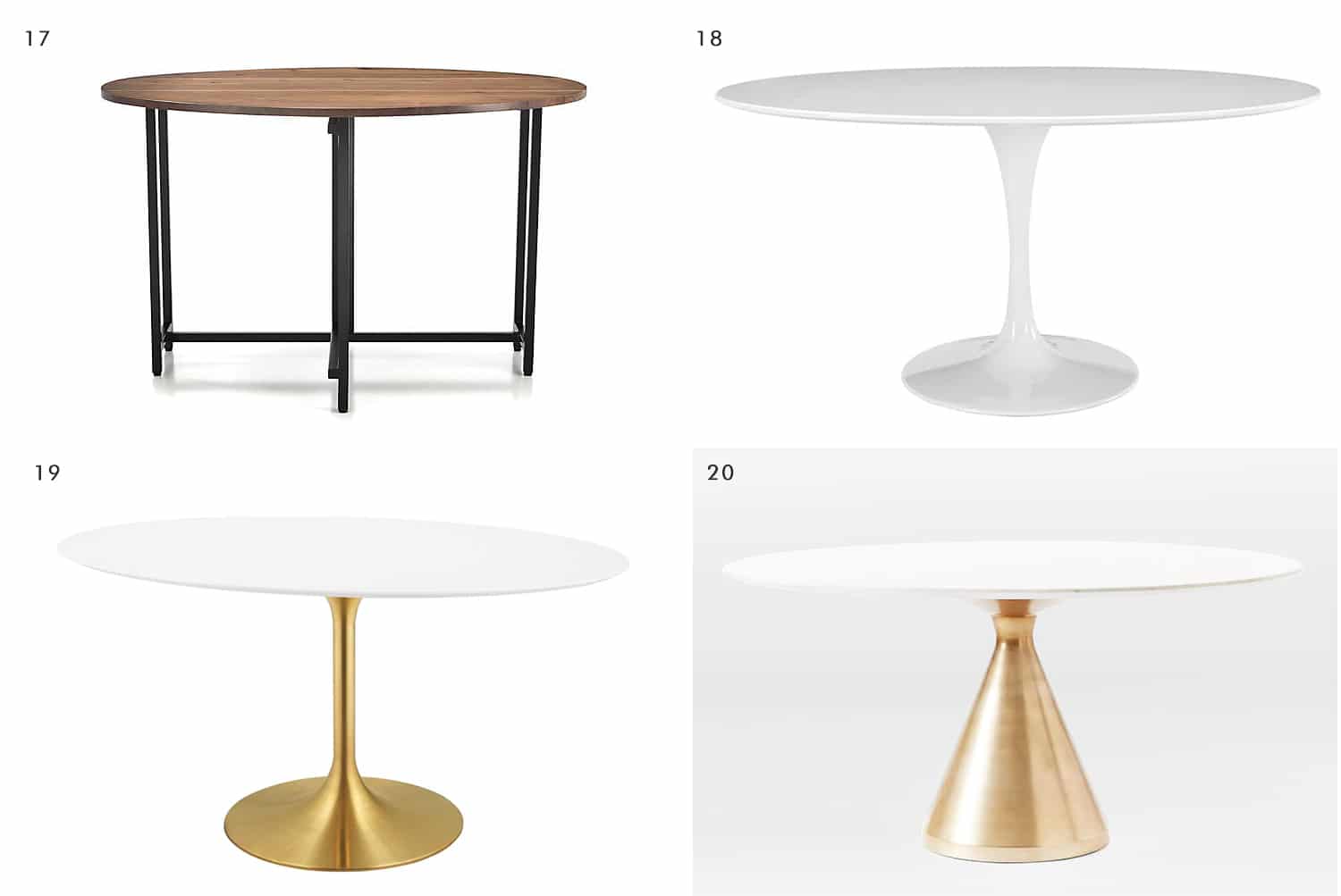 a BIG round up of 44 dining tables that work well in a small space | small space dining tables | via Yellow Brick Home