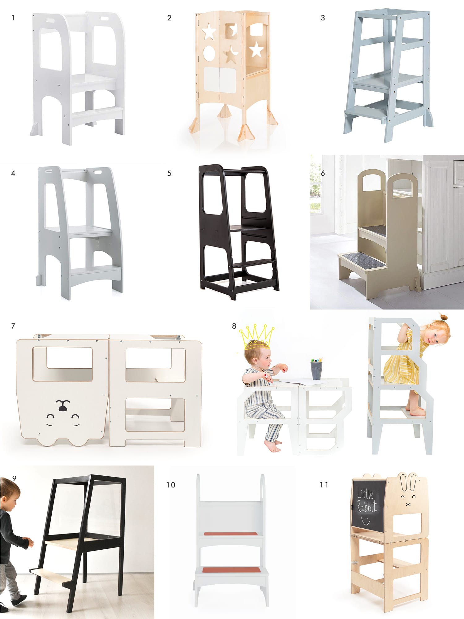 Learning towers for growing and curious toddlers | via Yellow Brick Home