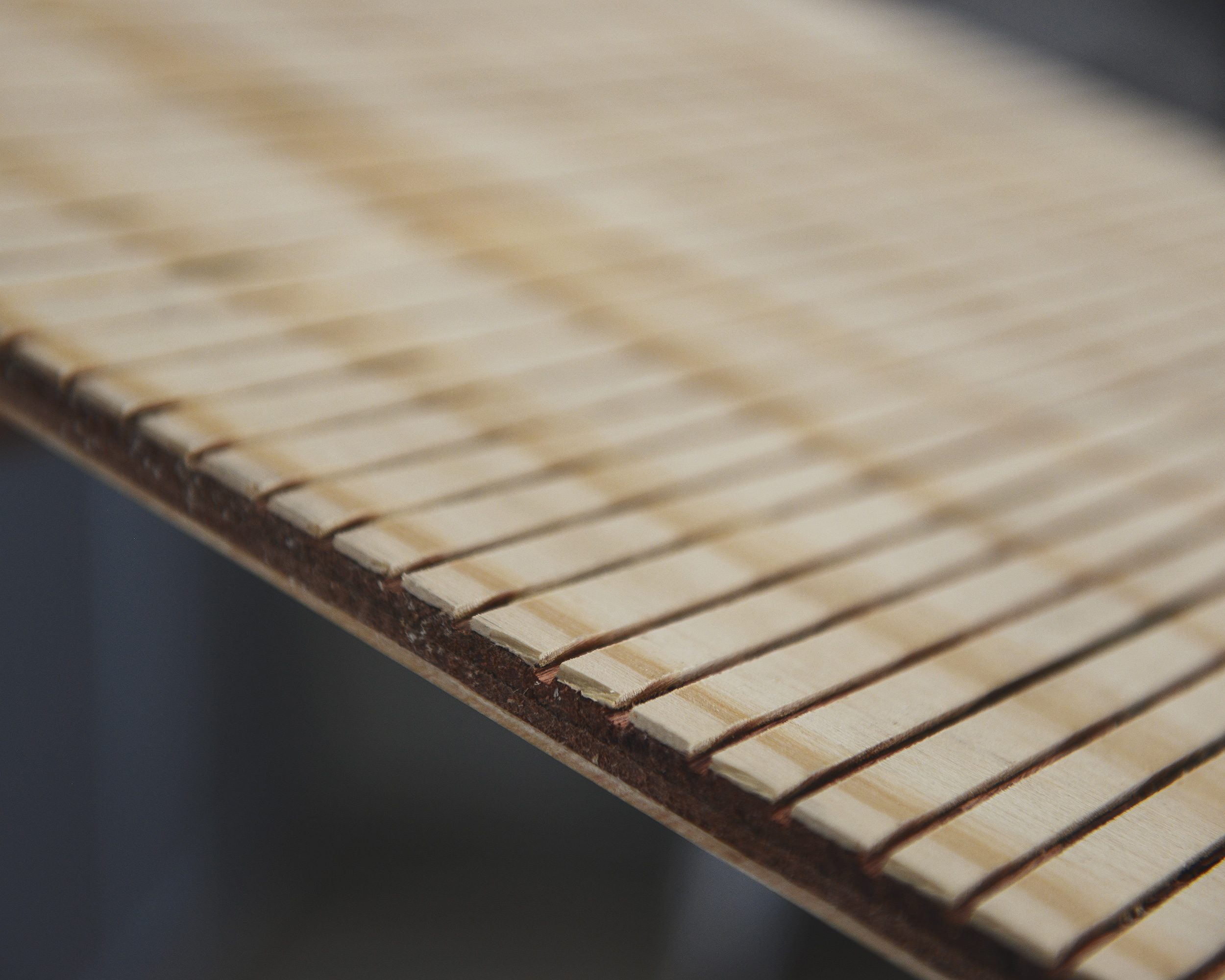 Close-up of grooved plywood // How-to build a bat box, DIY bat box via Yellow Brick Home