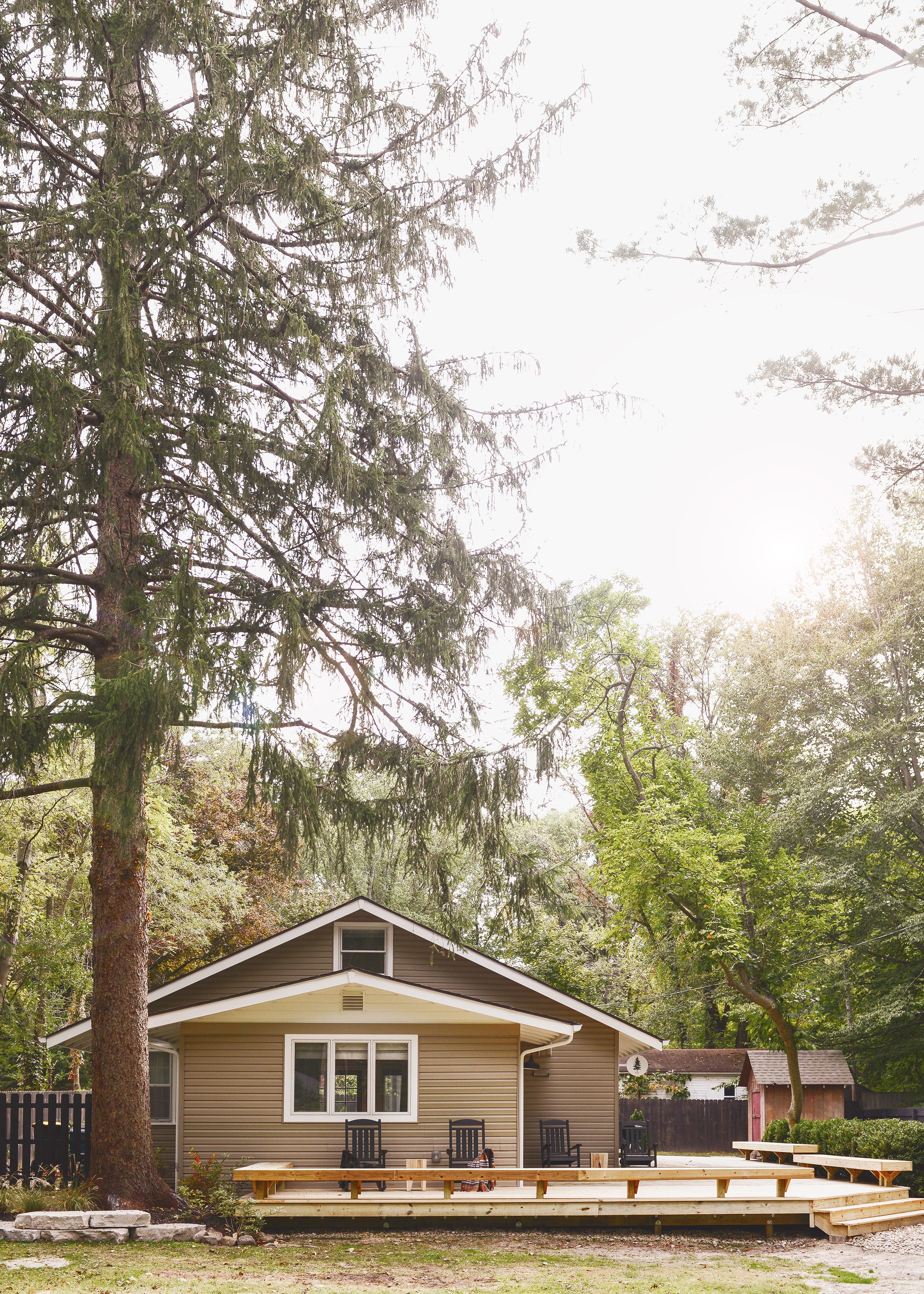 Exterior upgrades at our Michigan Tree House, in partnership with Lowe's Home Improvement | via Yellow Brick Home | outdoor design and inspiration on a budget