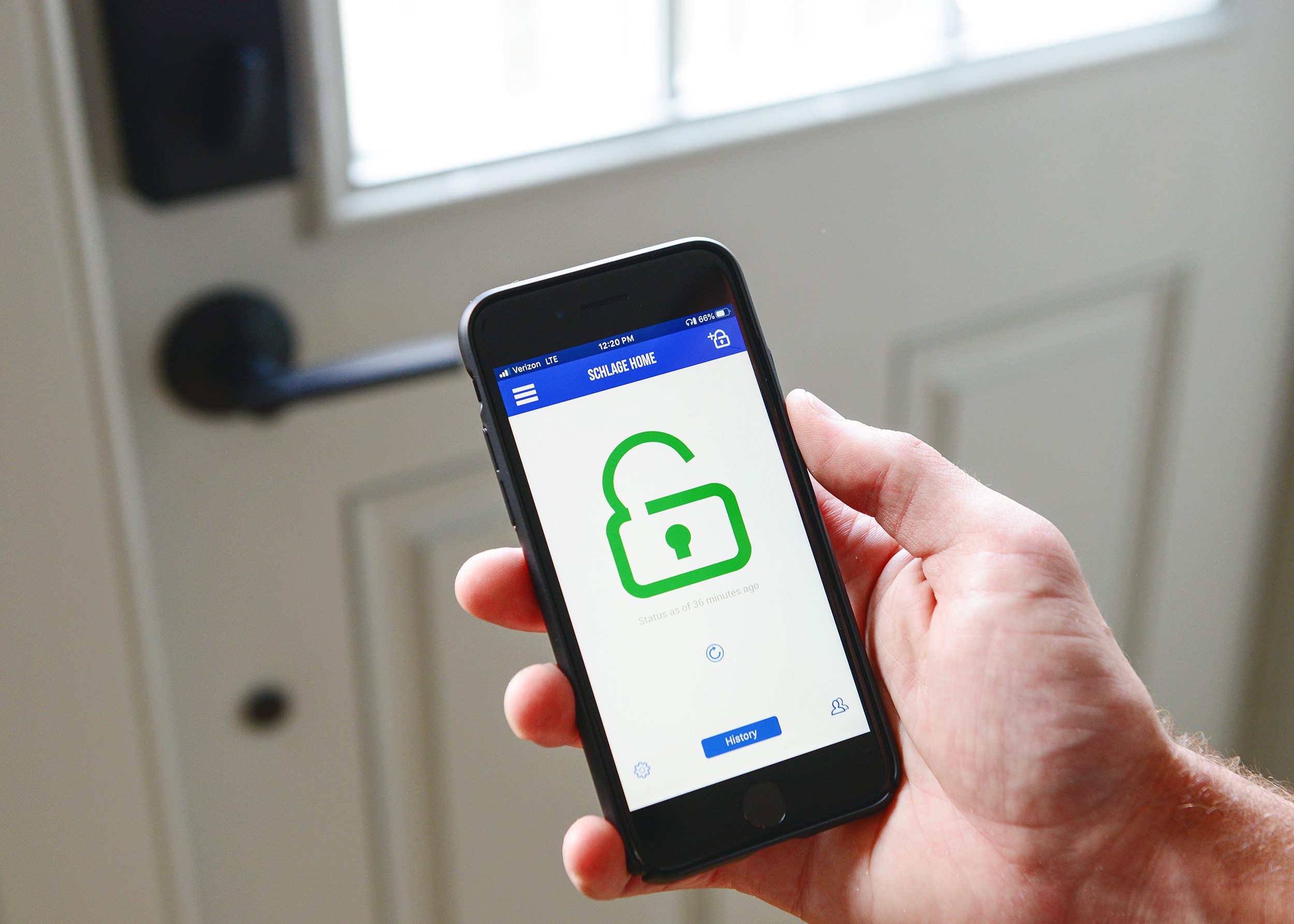 How we use the Schlage Home app on our smart phones | via Yellow Brick Home