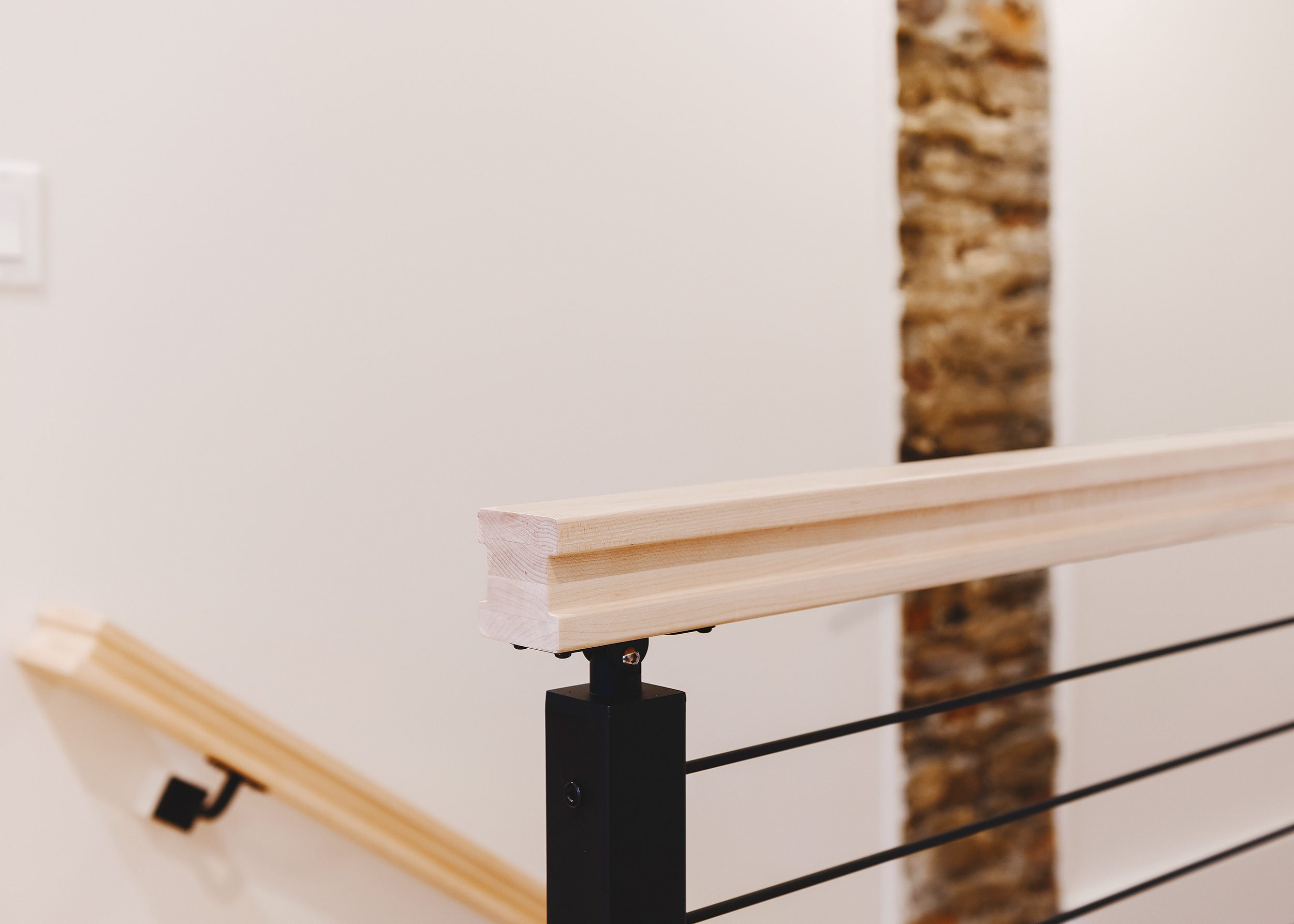 Detail of our modern railing kit from Viewrail | via Yellow Brick Home