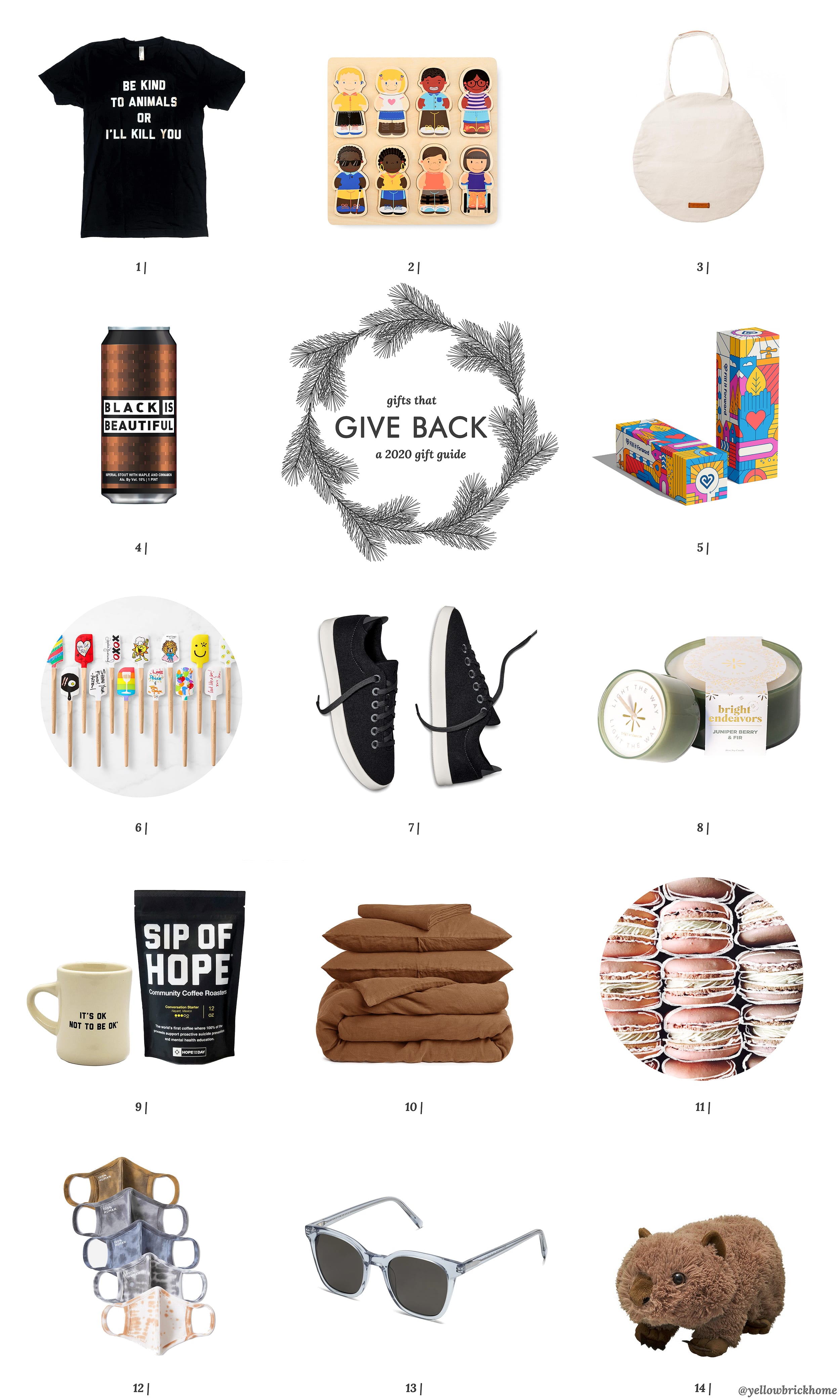 This season, give back by gifting these charitable items to friends and family | via Yellow Brick Home