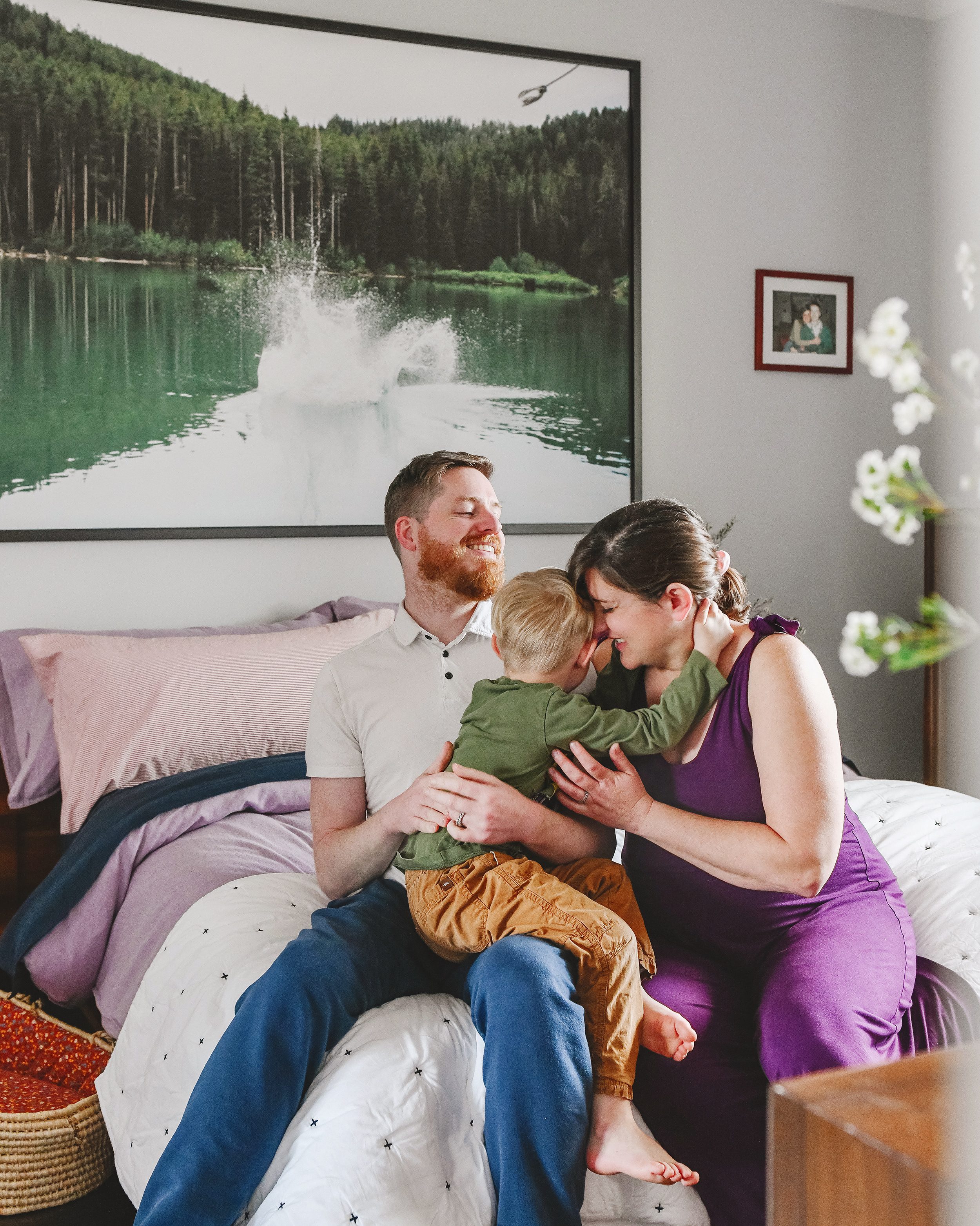Katherine, Peter and Wallace get a Brooklinen bedding makeover | via Yellow Brick Home