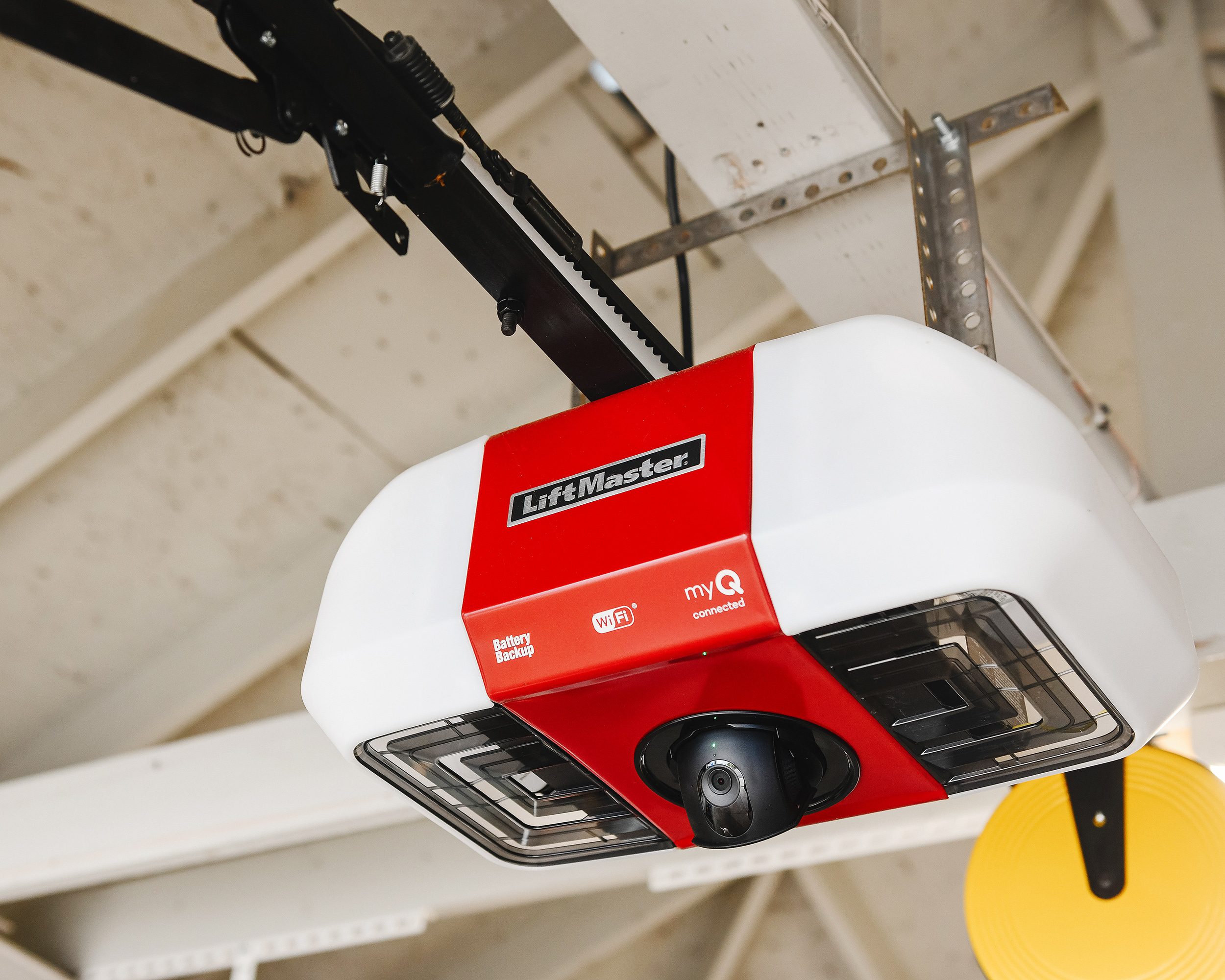 The LiftMaster Secure View garage door opener's camera allows us to keep an eye on the status of our garage door as well as all of our belongings inside. 