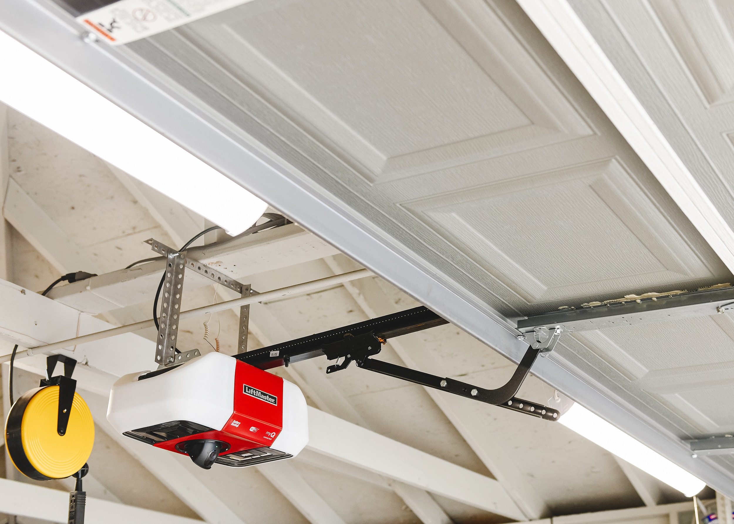 Our LiftMaster Secure View garage door opener is still the star of the show in our detached Chicago Garage. 