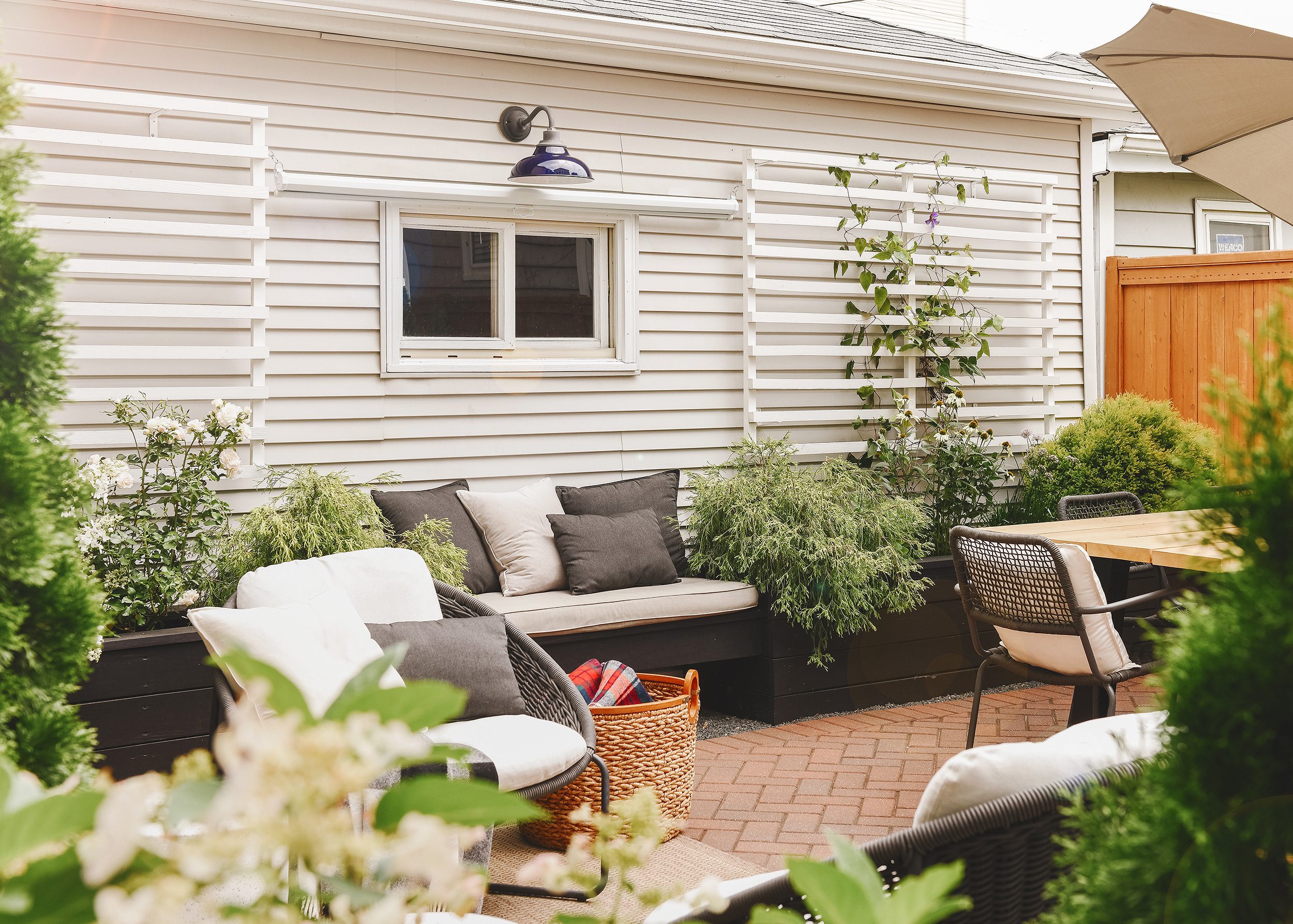 A side view of our small Chicago backyard | via Yellow Brick Home