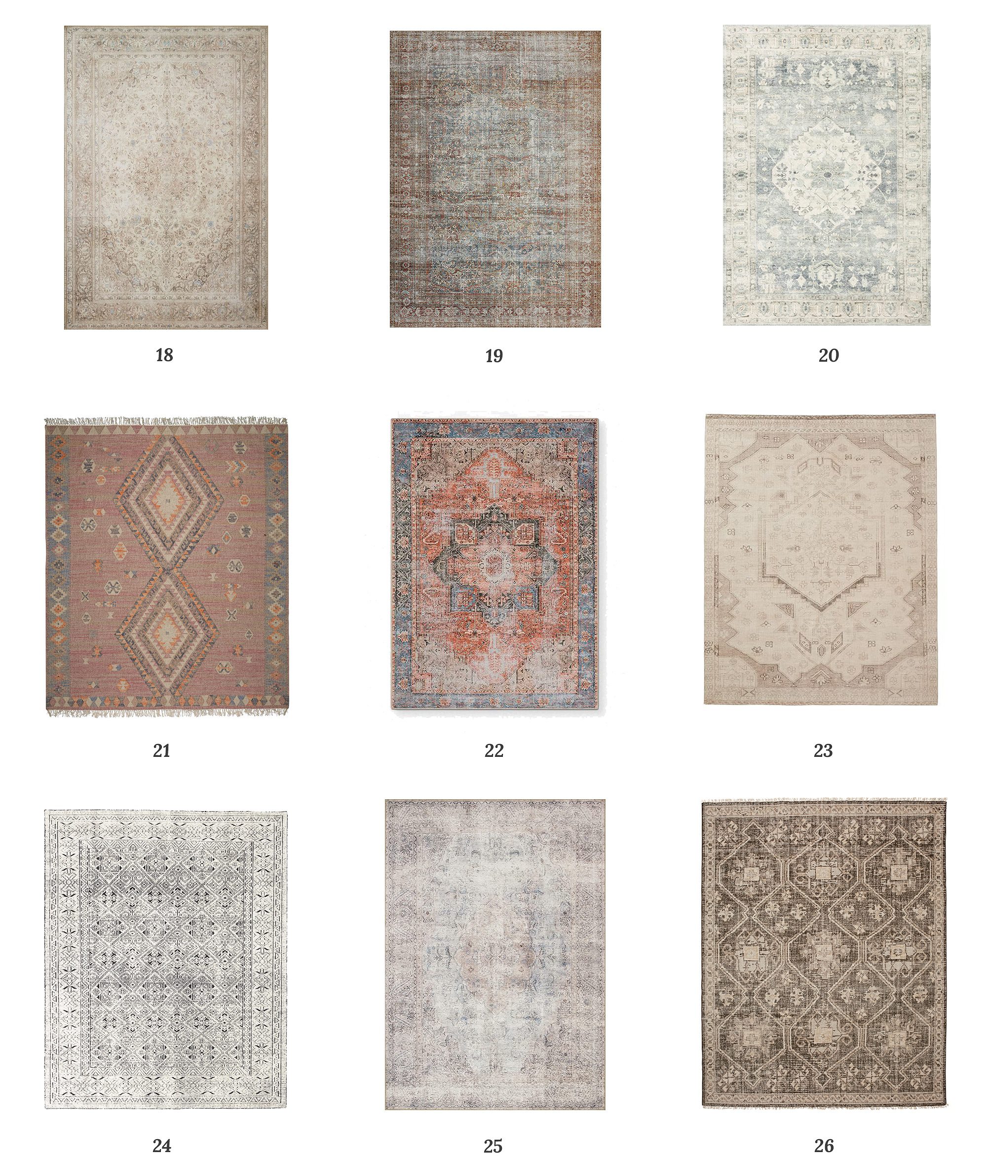 Faux Vintage Rug Round-Up! | via Yellow Brick Home