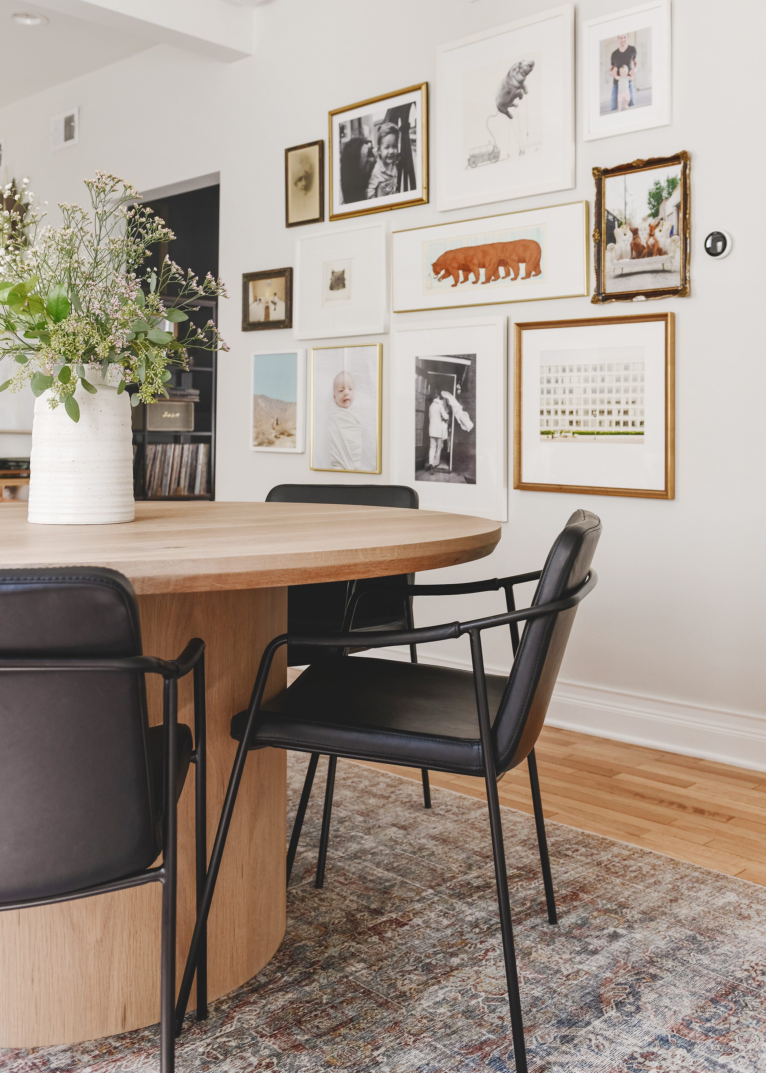 The new table anchors the dining room space beautifully and acts as a great workspace throughout the day. 