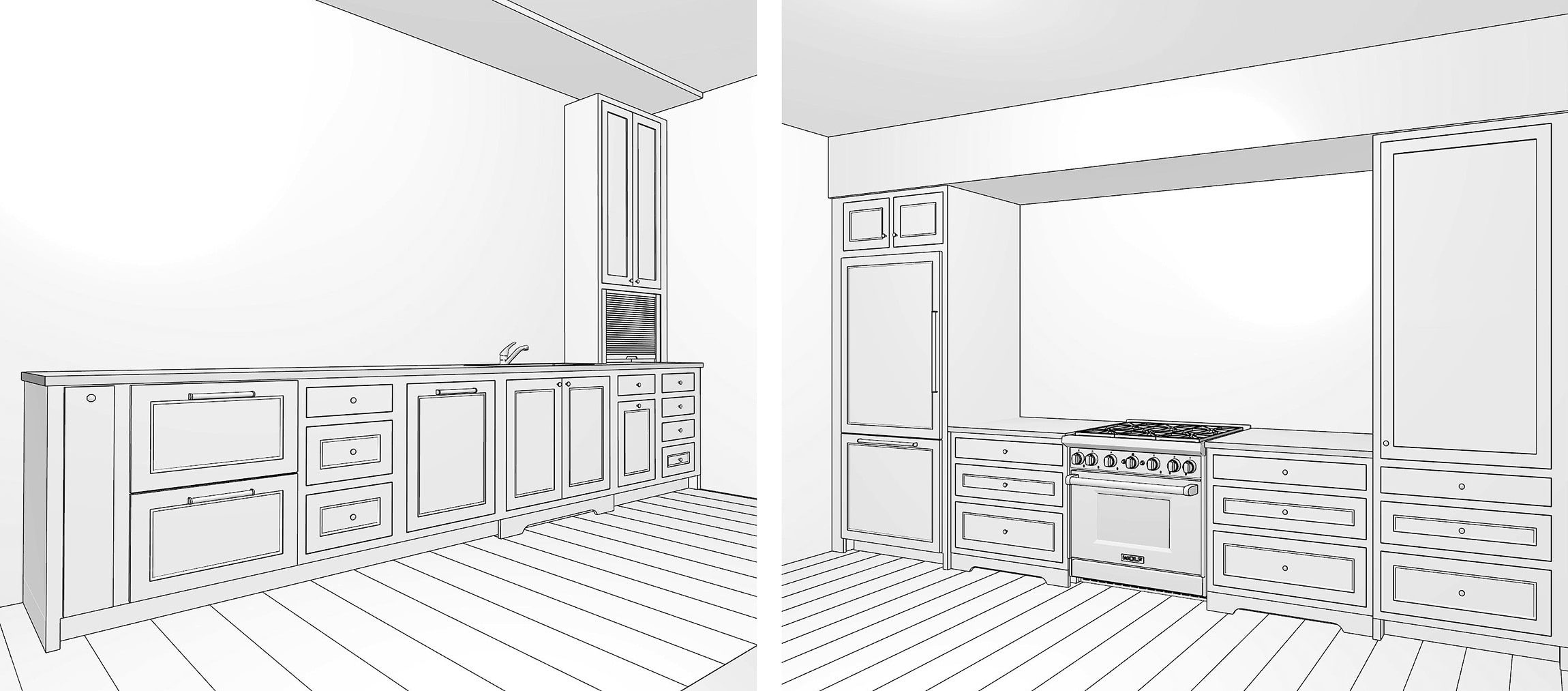 base cabinet layout