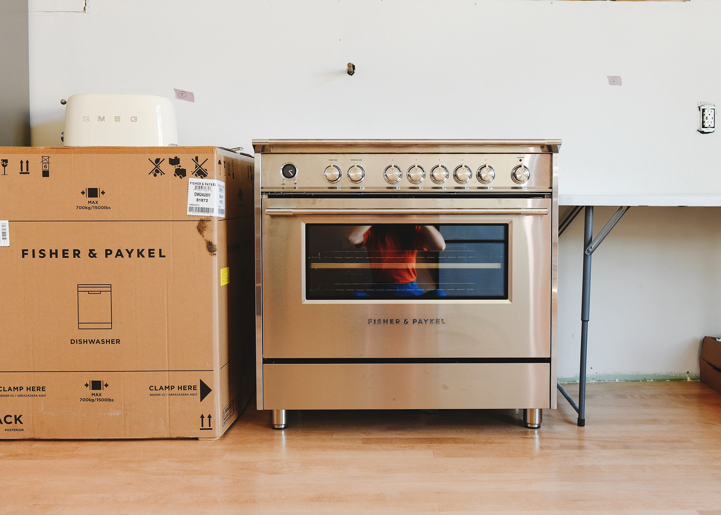 Our new 36" stainless steel Fisher & Paykel induction range // via Yellow Brick Home