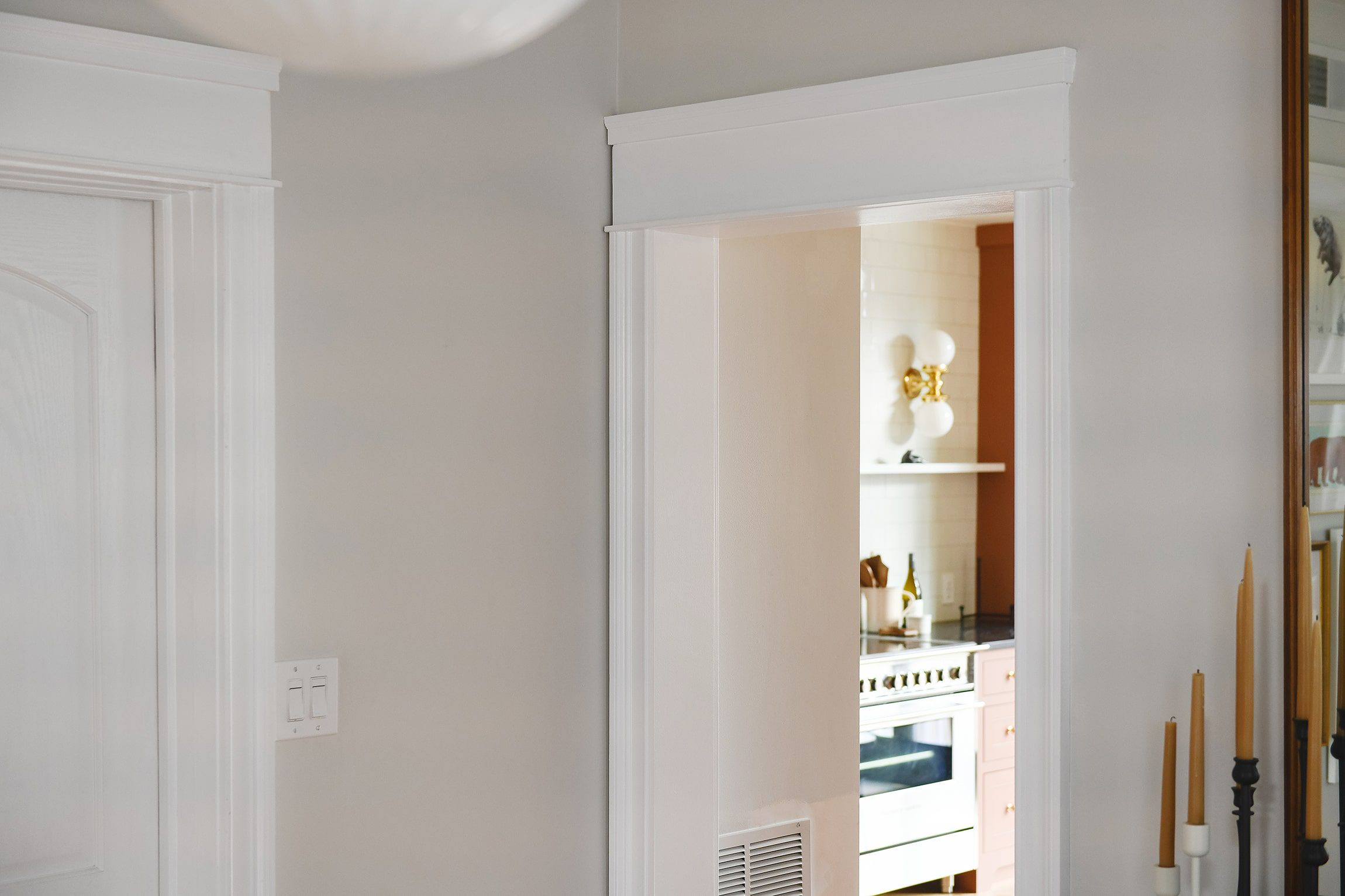 The completed upper millwork // via yellow brick home