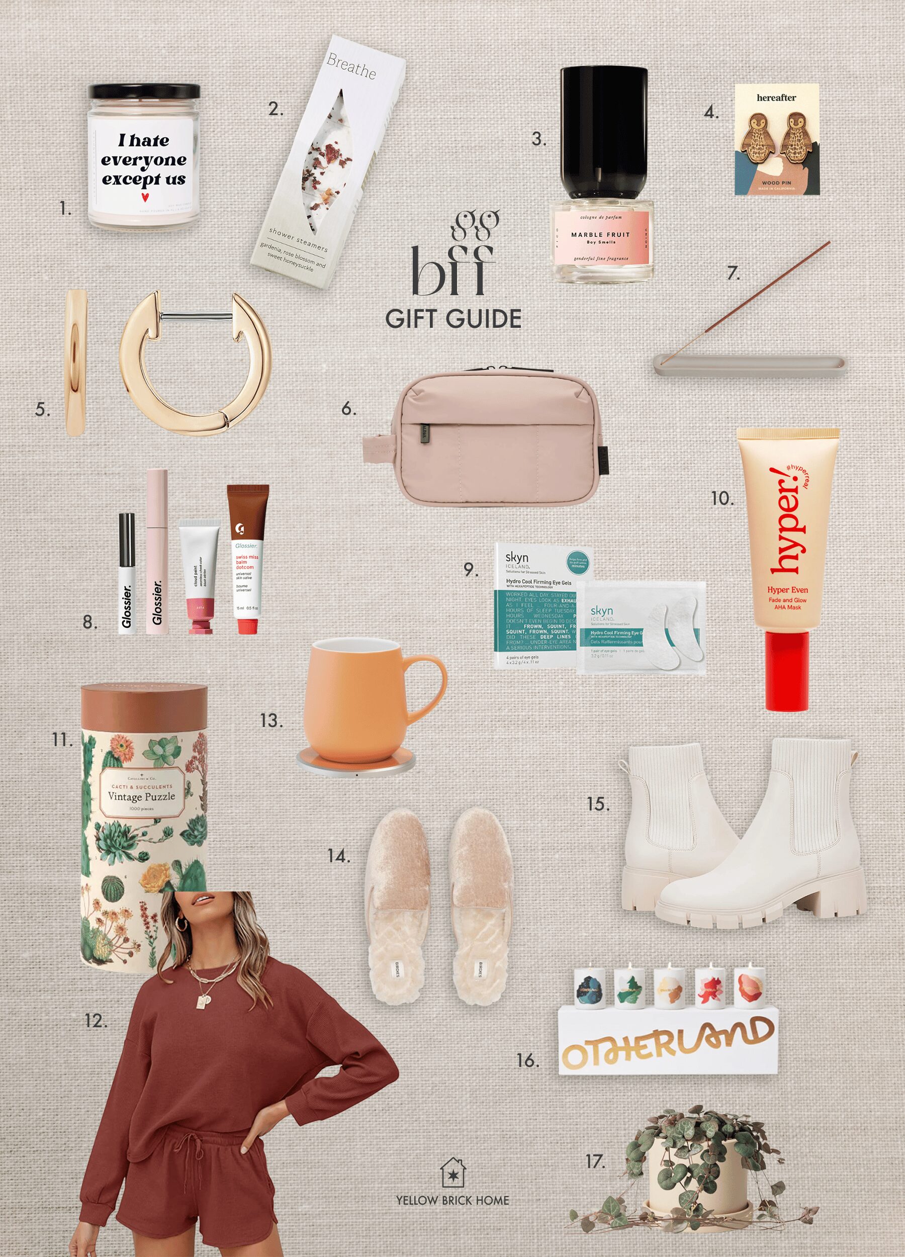 Best gift ideas for your best friend, the family you choose and the ones that have been with you through thick and thin. via Yellow Brick Home