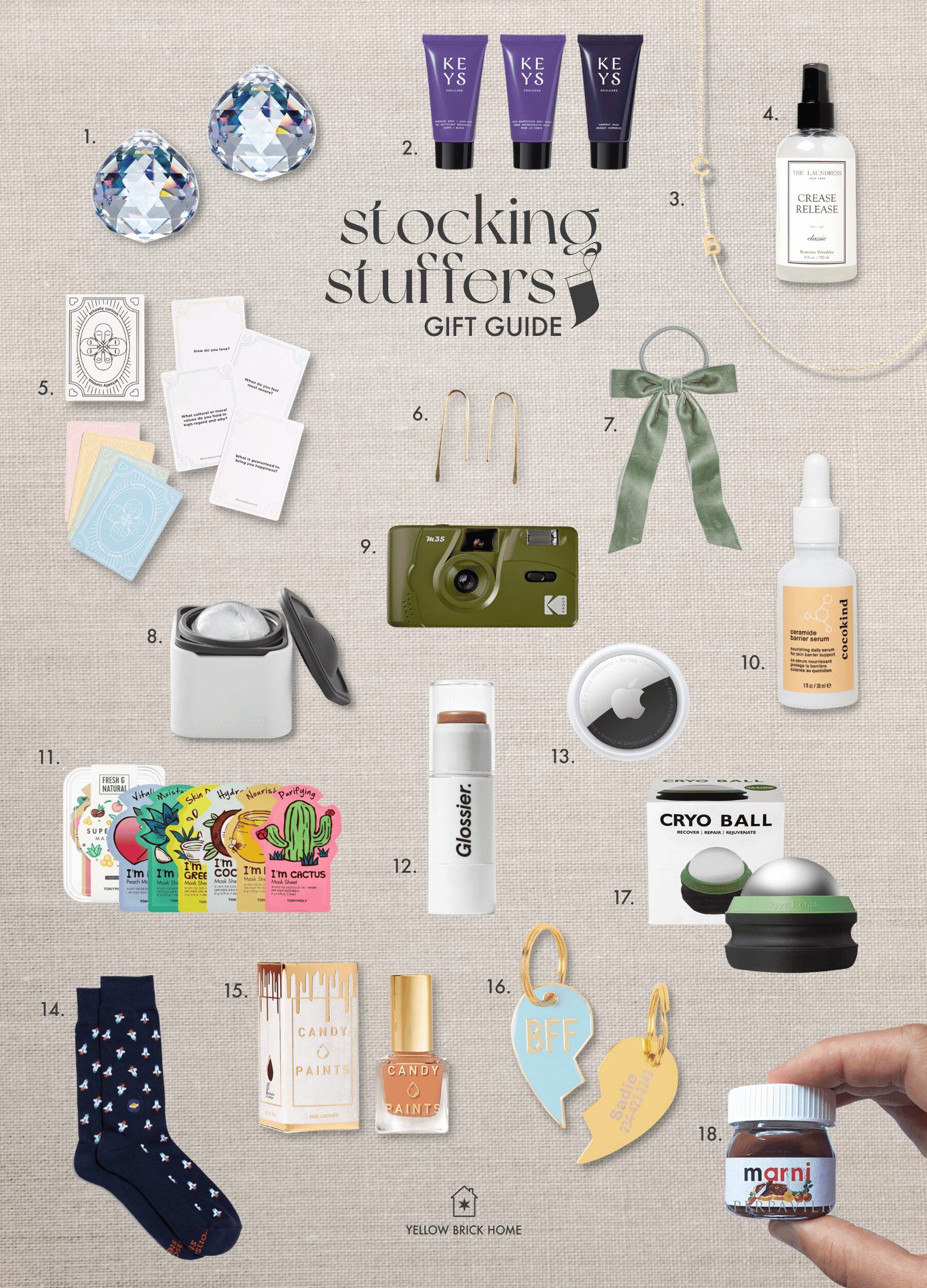 Best stocking stuffers gift guide, ideas from Yellow Brick Home