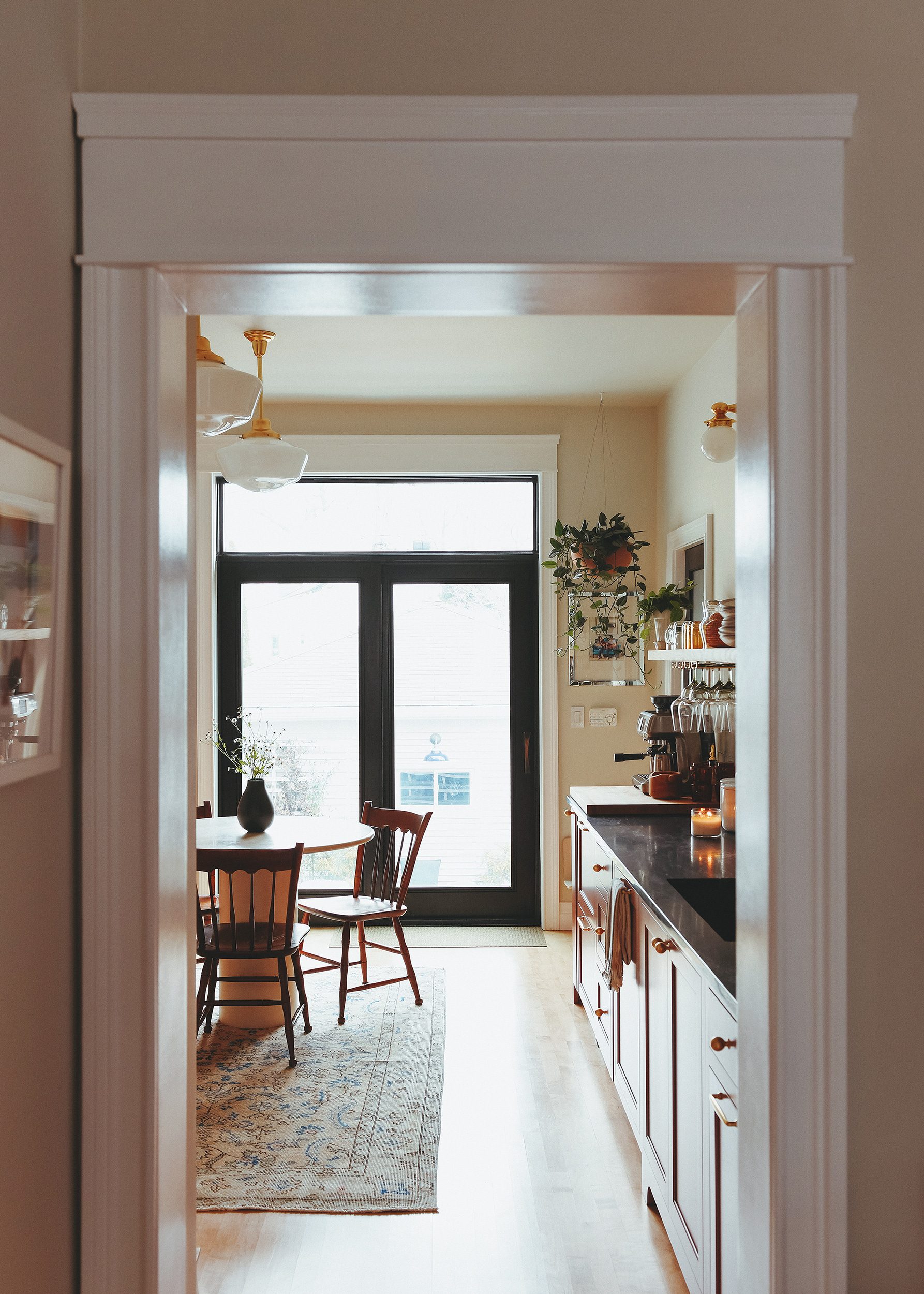 A view looking into our Chicago kitchen | via Yellow Brick Home