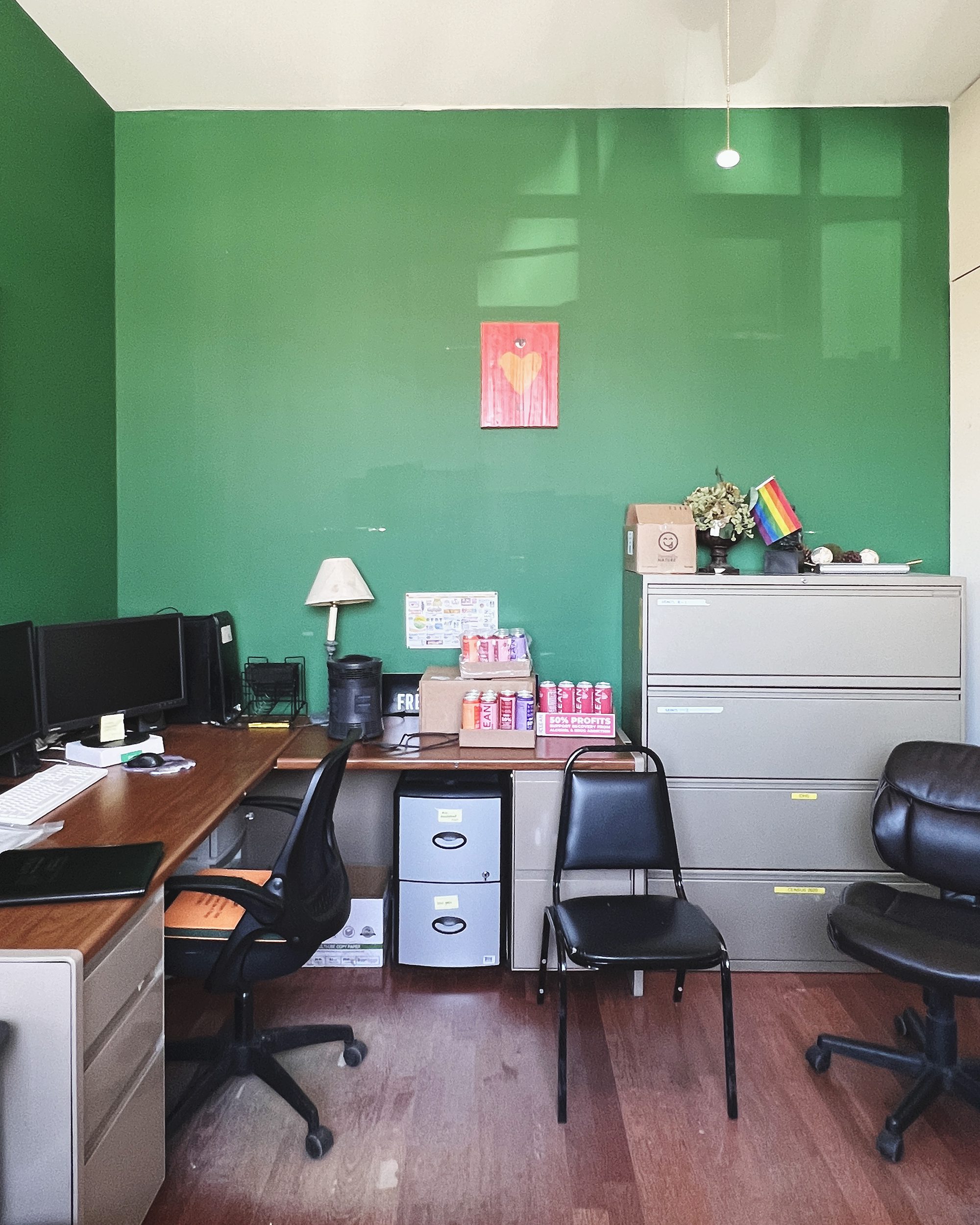 Nithin's office at Above & Beyond 'before' // via Yellow Brick Home