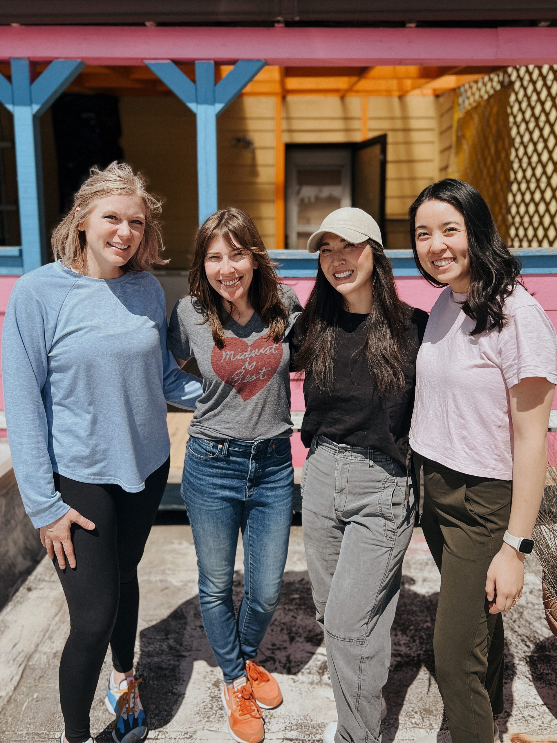 Our rockstar volunteer team! Katie, Jenny, Kim and Rachel. We couldn't have done it without them! // via Yellow Brick Home