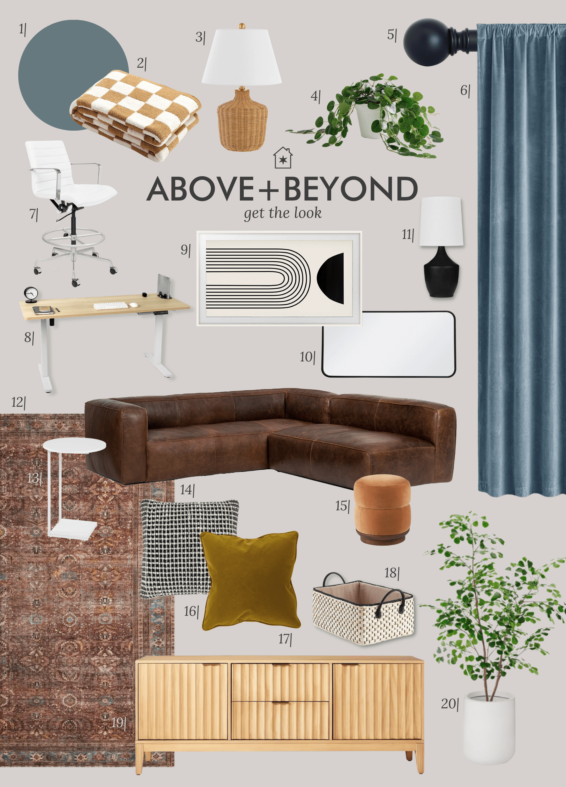 The Above + Beyond mood board // via Yellow Brick Home