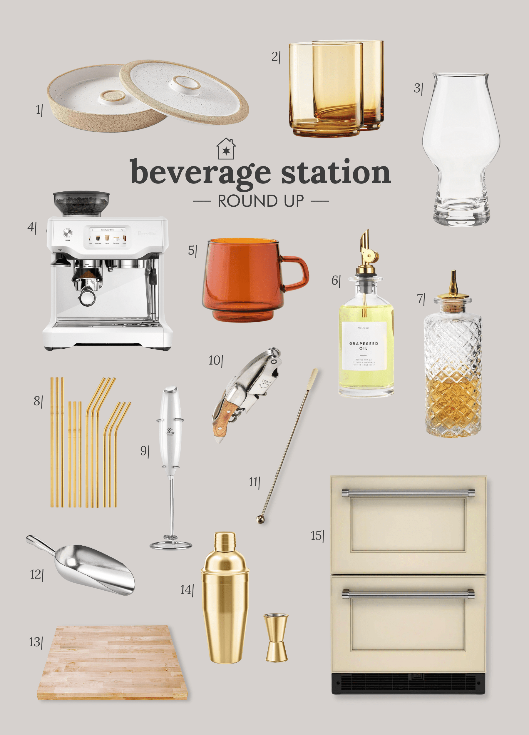 How We Created a Beverage Station In Our Kitchen - Yellow Brick Home
