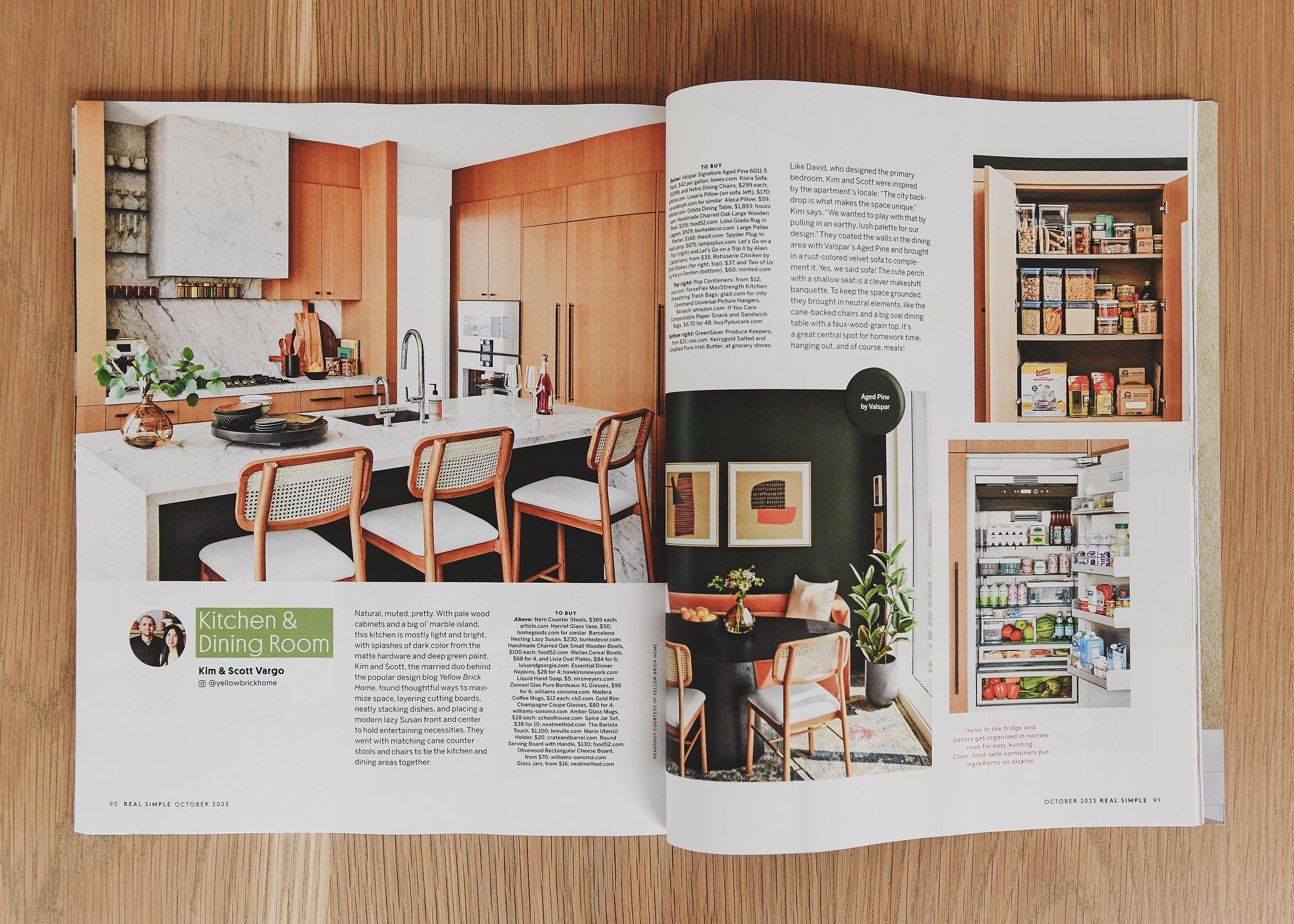 Our magazine spread for the Real Simple Home 2023 | via Yellow Brick Home