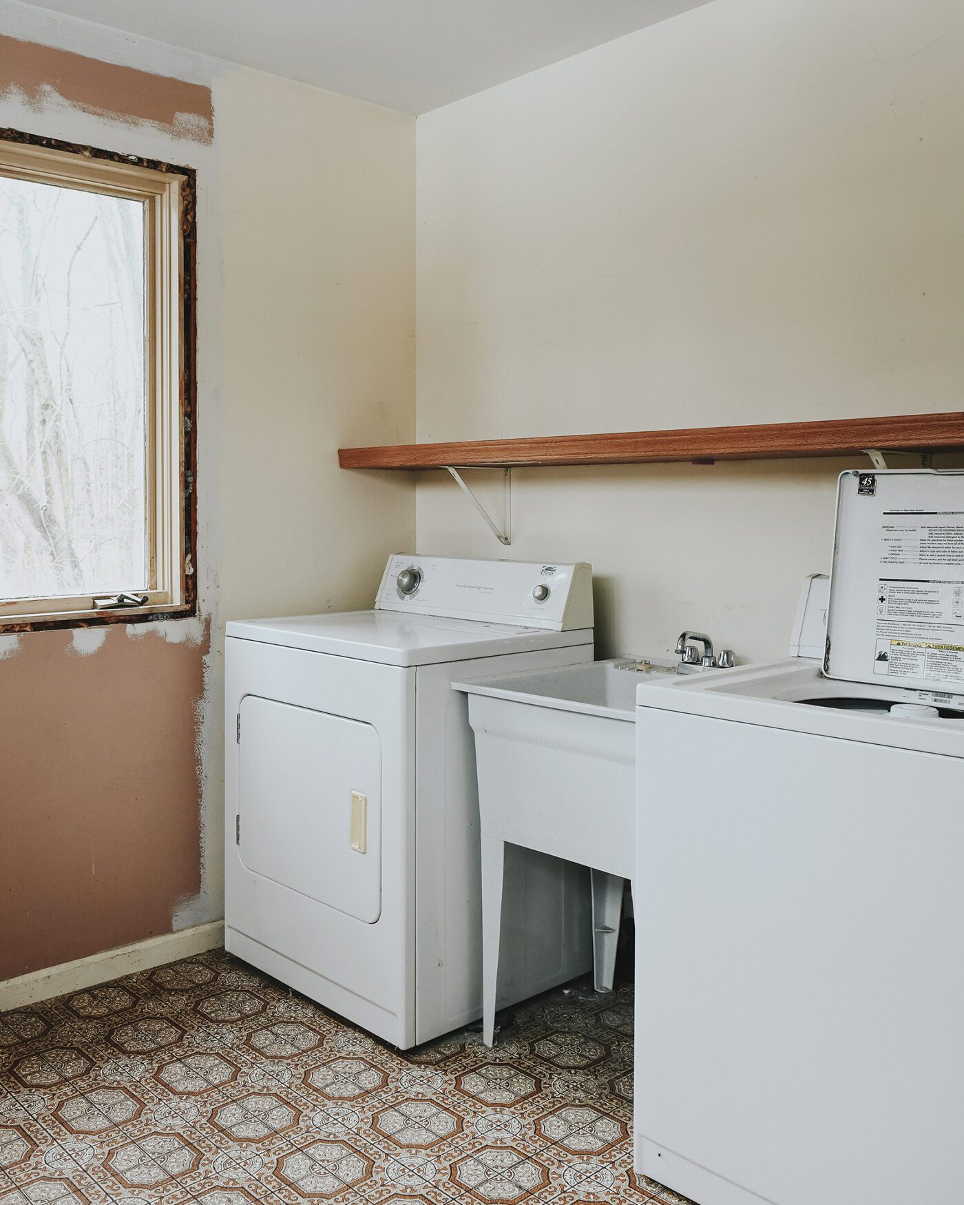 View of where the half bath would go | It used to be a laundry room! | via Yellow Brick Home
