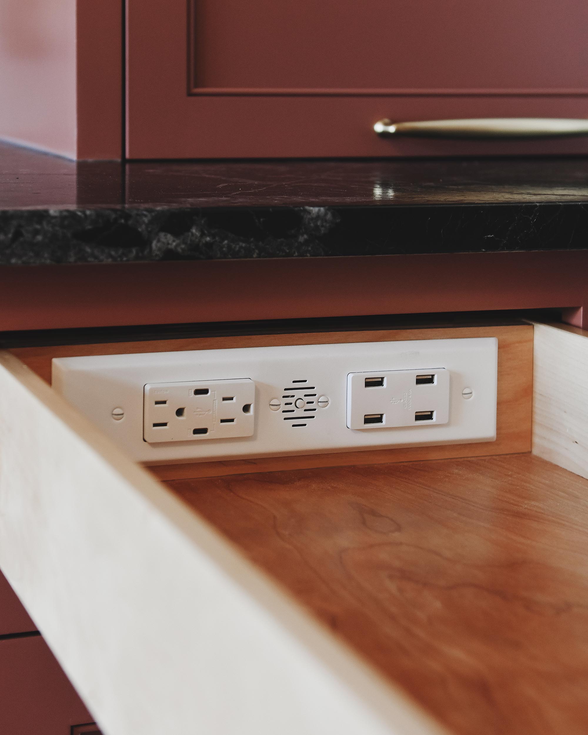 Newly installed Docking Drawer Blade Duo in our charging drawer! | via Yellow Brick Home