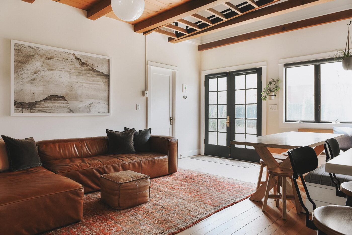 Our Michigan Tree House living room // via Yellow Brick Home