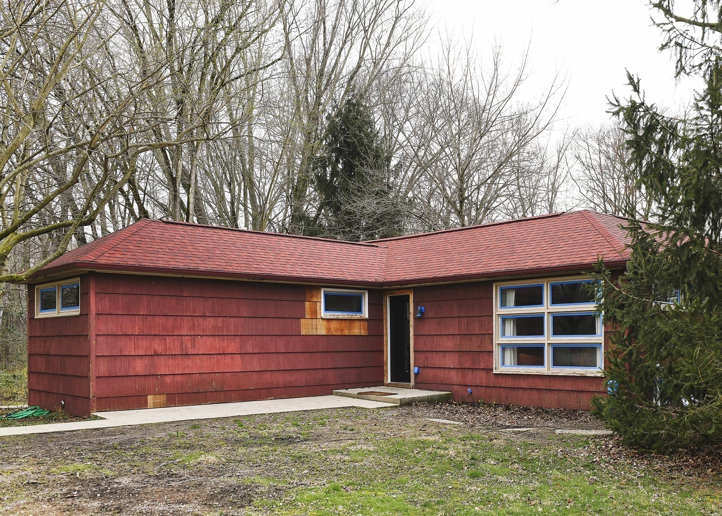 The Red House in progress // via Yellow Brick Home