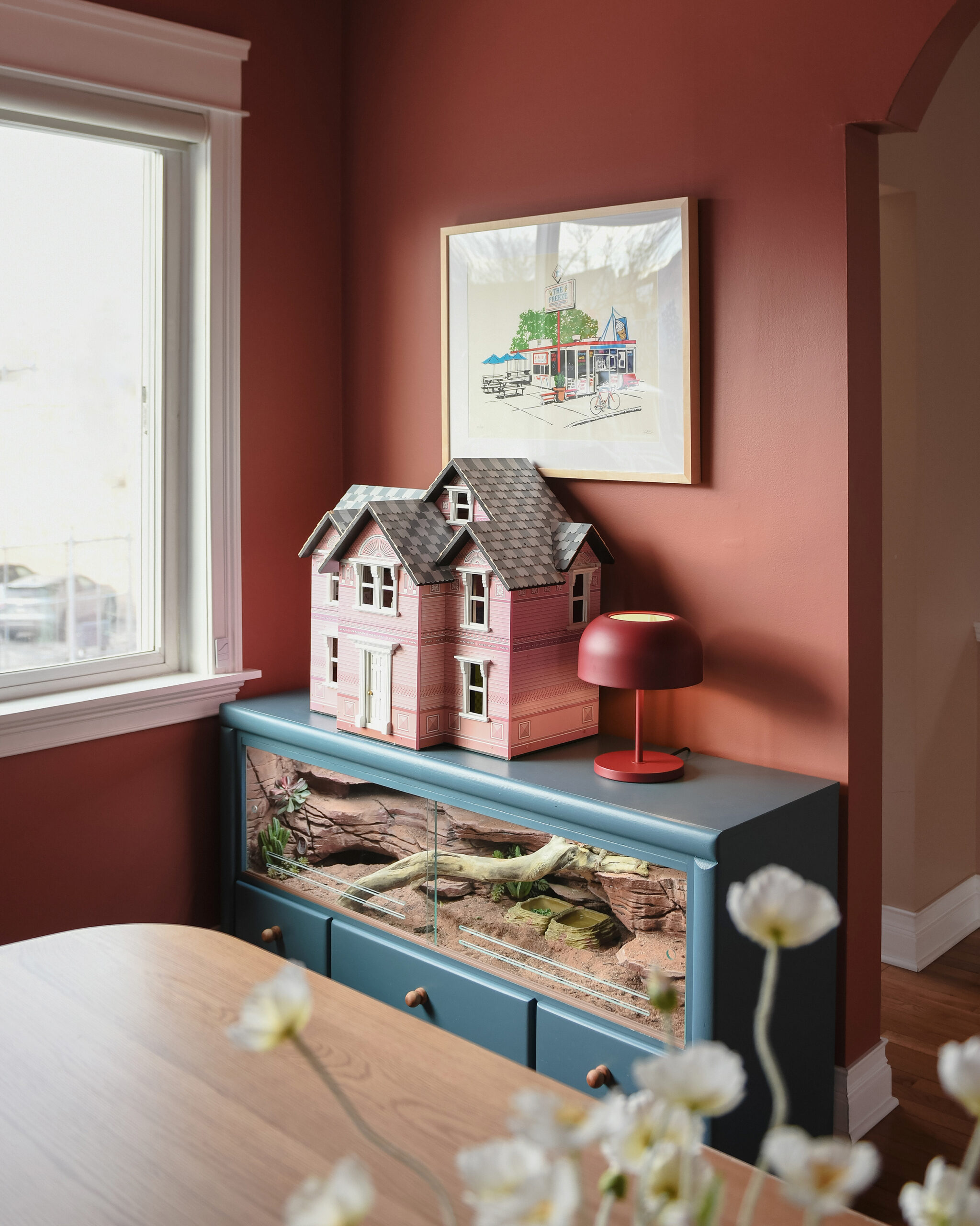 The finished dresser enclosure  // via Yellow Brick Home