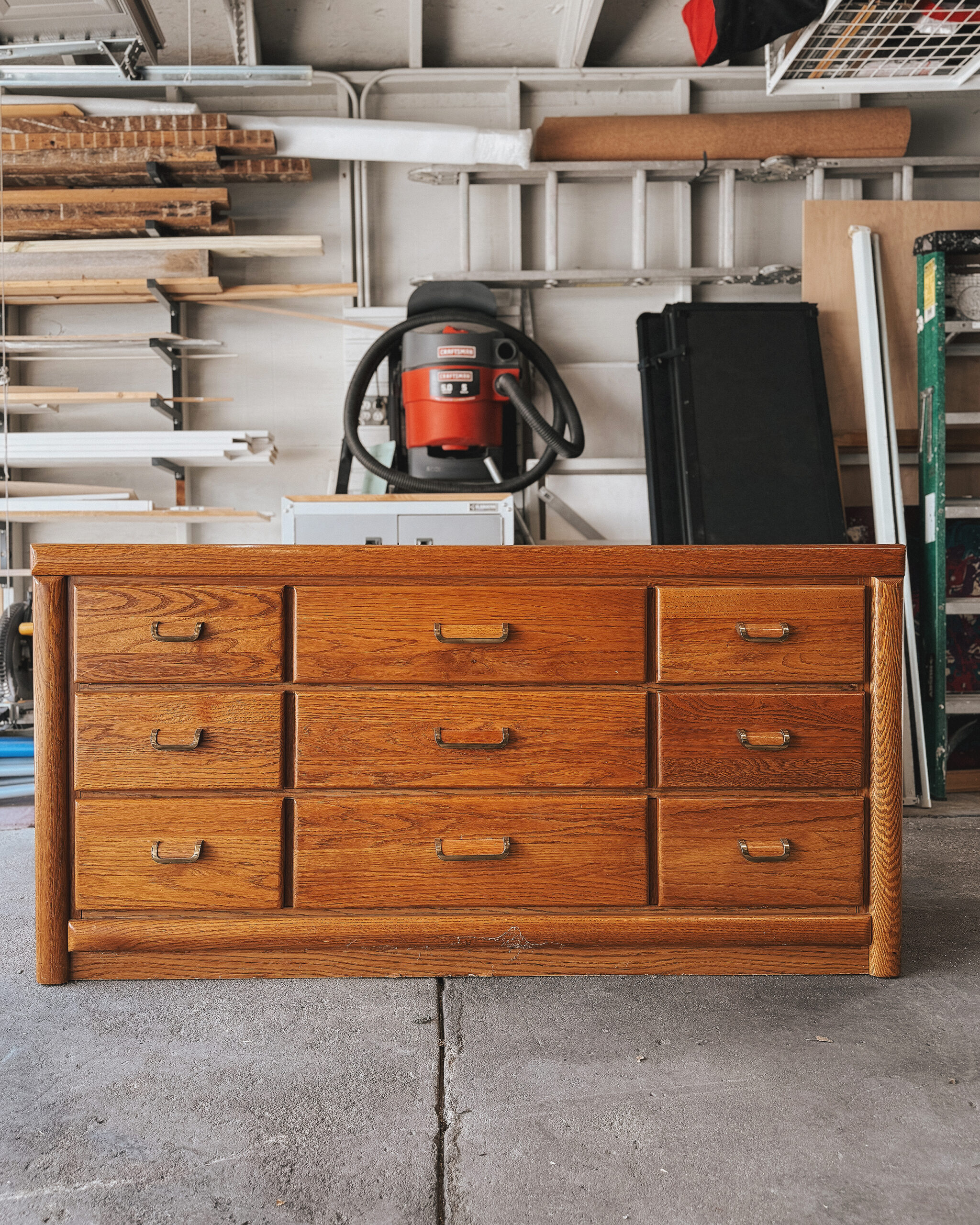 The dresser as we bought it // via Yellow Brick Home