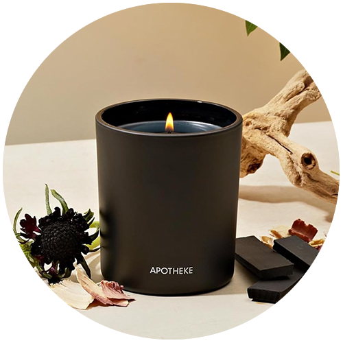 charcoal apotheke candle