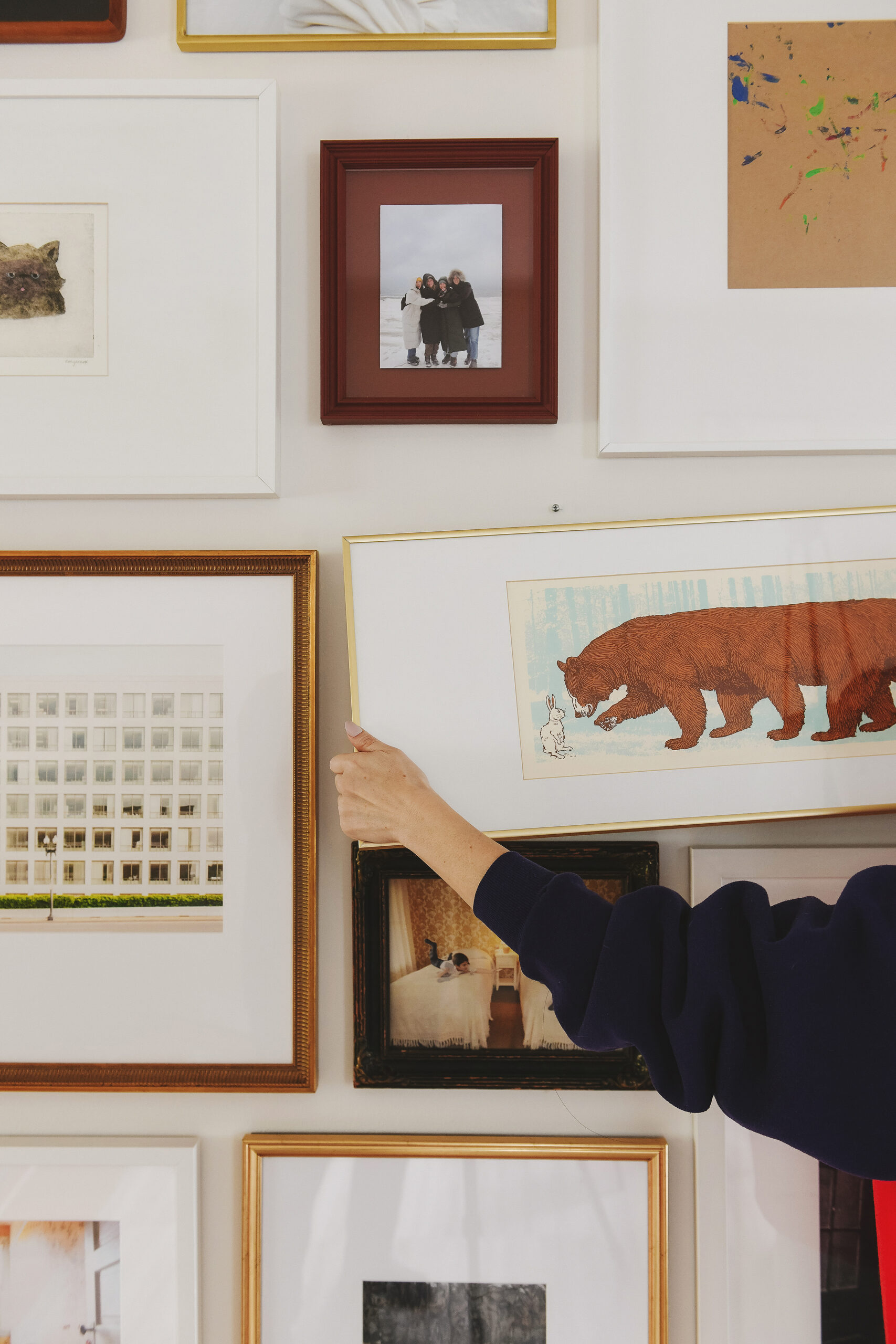 Gallery wall details // via Yellow Brick Home
