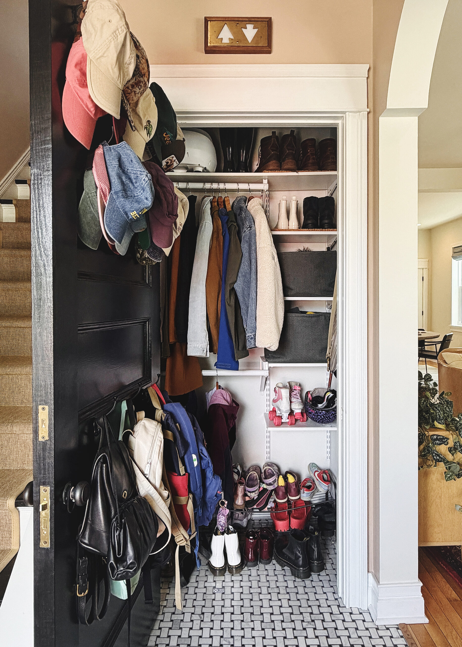 The closet in its former state // via Yellow Brick Home