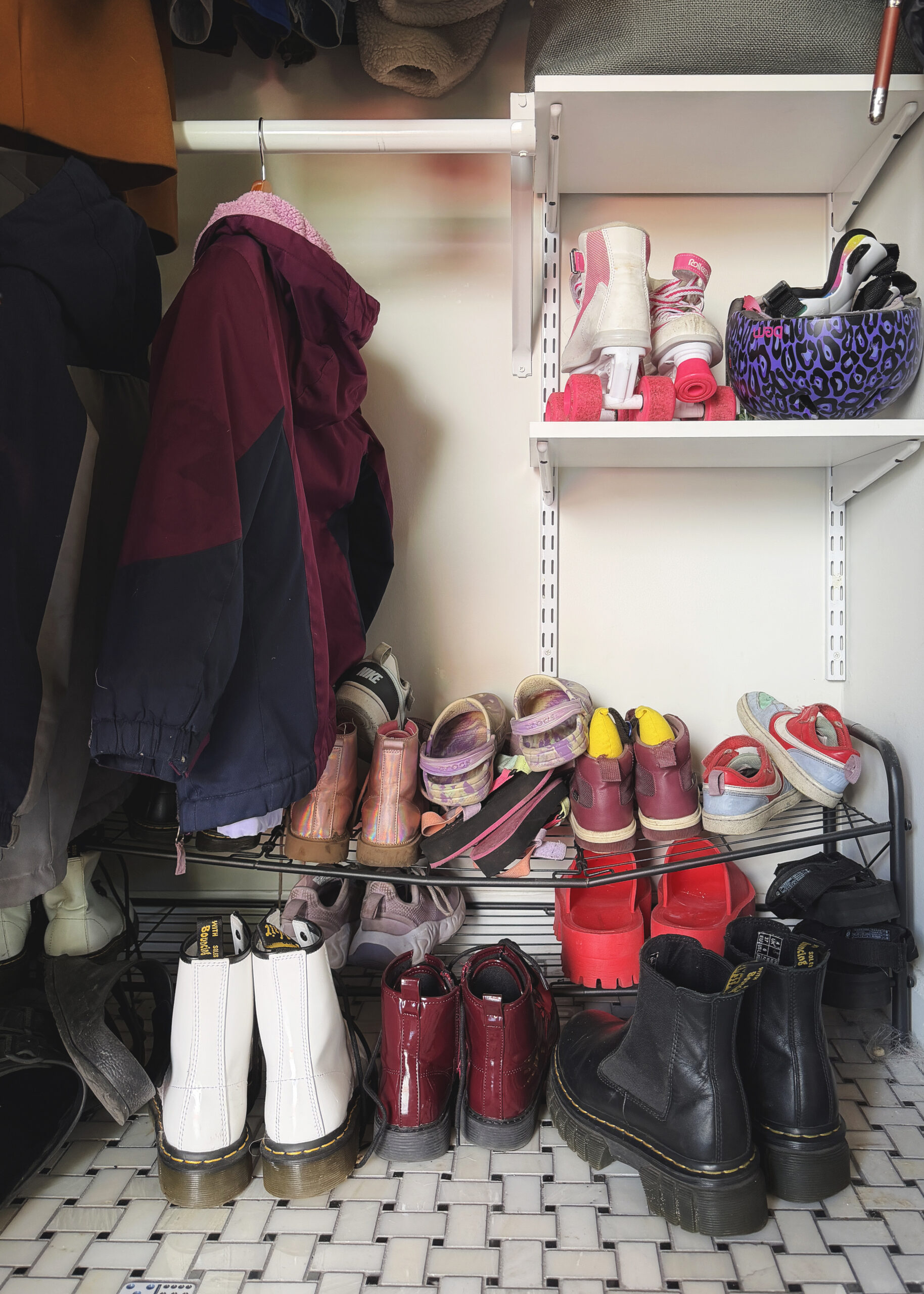 The closet in its former state // via Yellow Brick Home