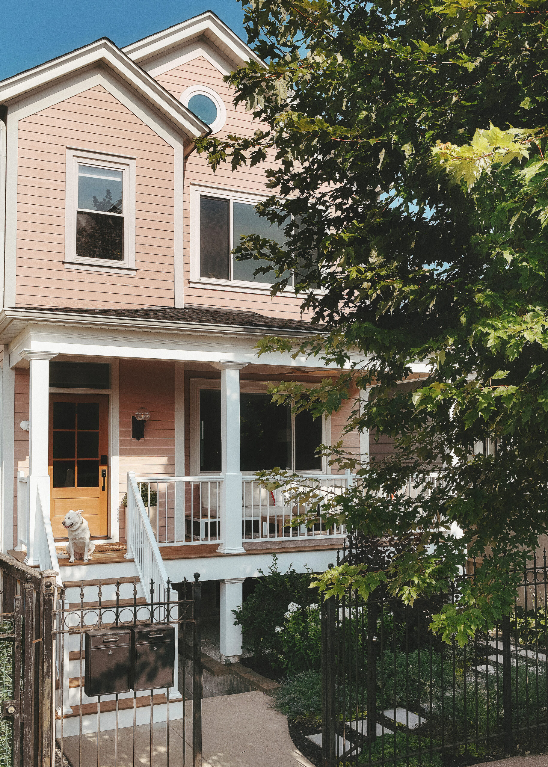 The completed exterior of our Chicago home, freshly clad in James Hardie plank siding // via Yellow Brick Home