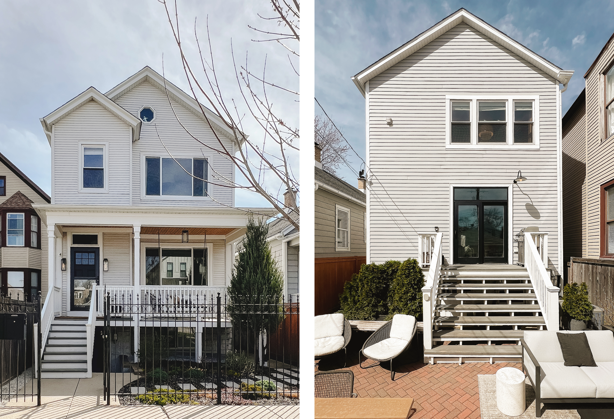 Our home before installing James Hardie plank siding // via Yellow Brick Home